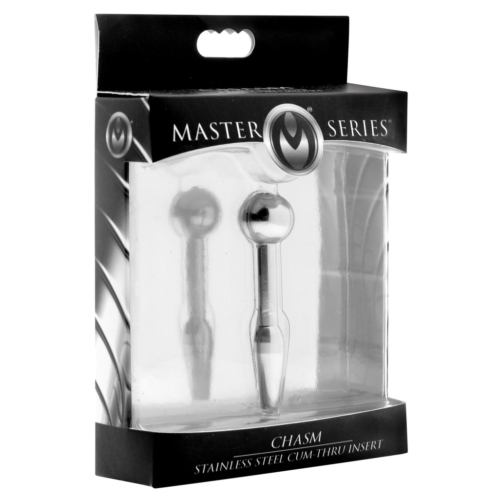 Master Series Chasm Stainless Steel Cum-Thru Urethral Insert Grey