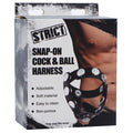 STRICT Snap-On Cock and Ball Harness Black