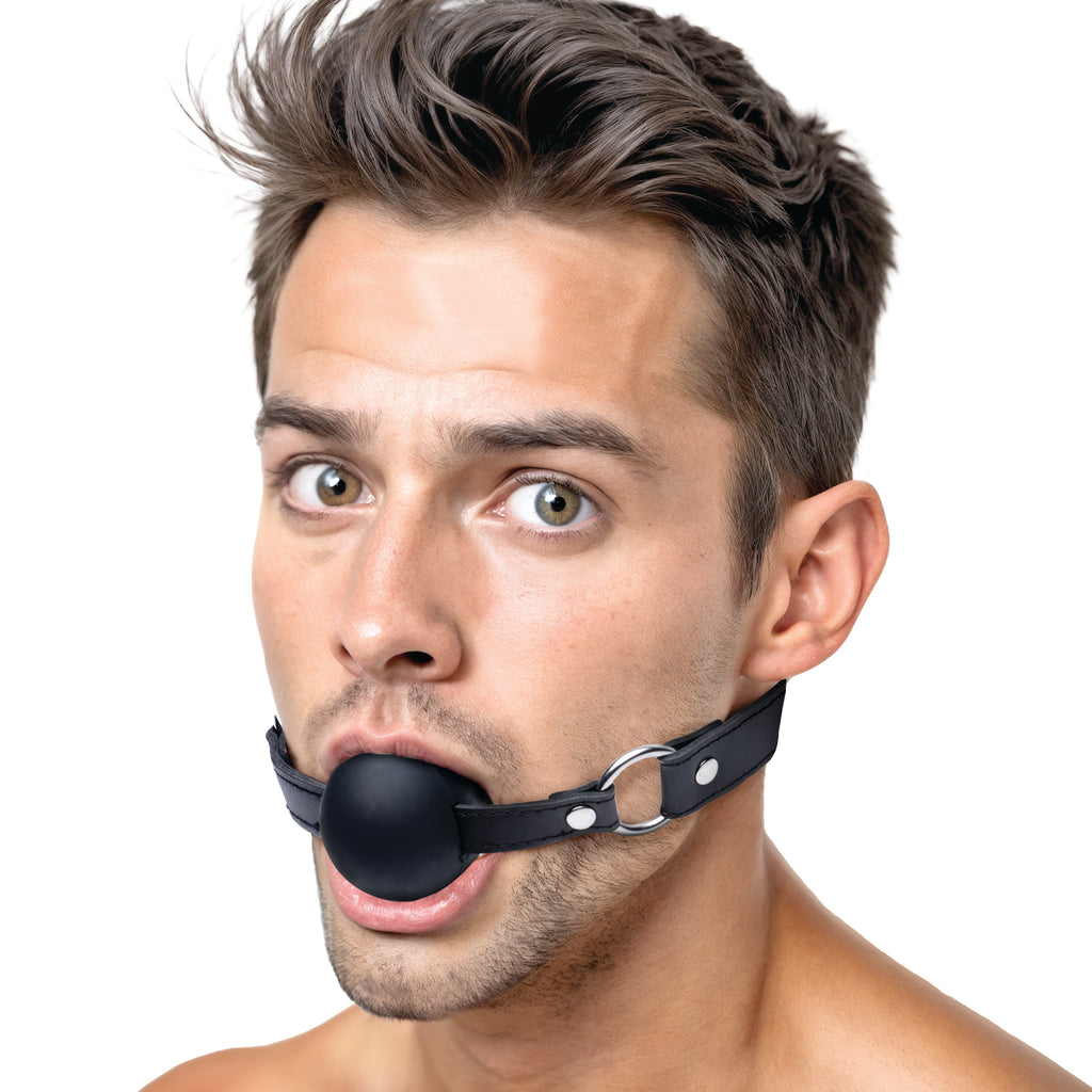 STRICT XL 2 Inch Silicone Ball Gag Black