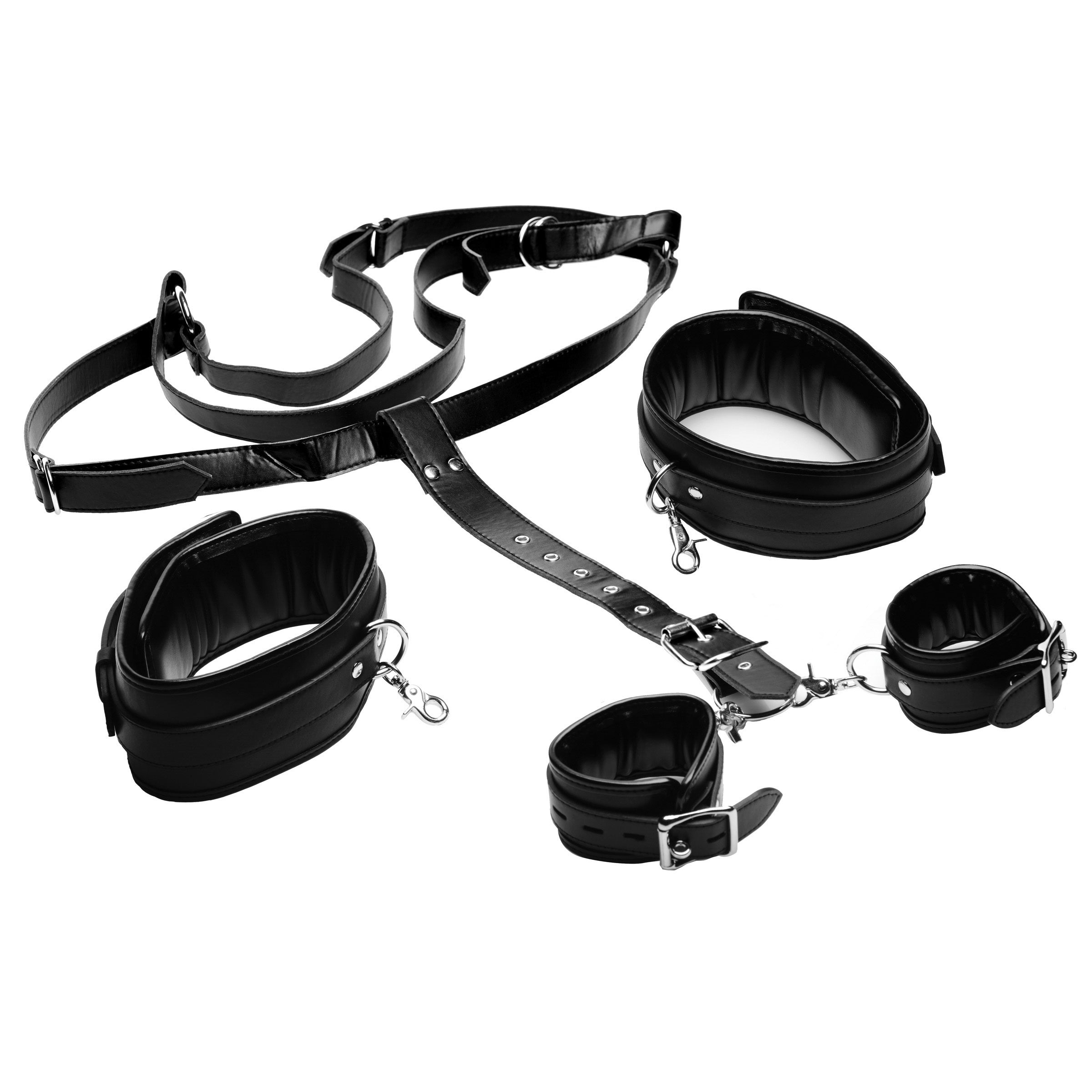 STRICT Deluxe Thigh Sling With Wrist Cuffs Black