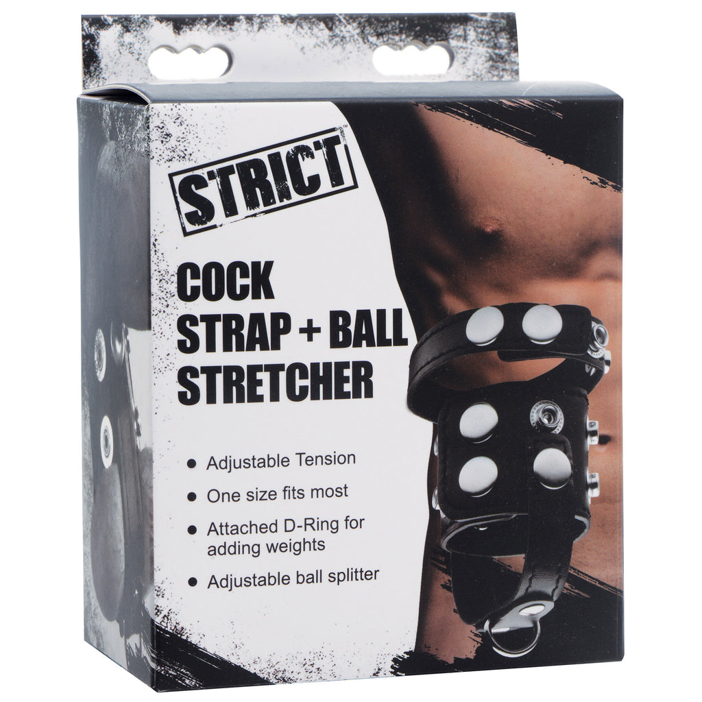 STRICT Cock Strap and Ball Stretcher Black