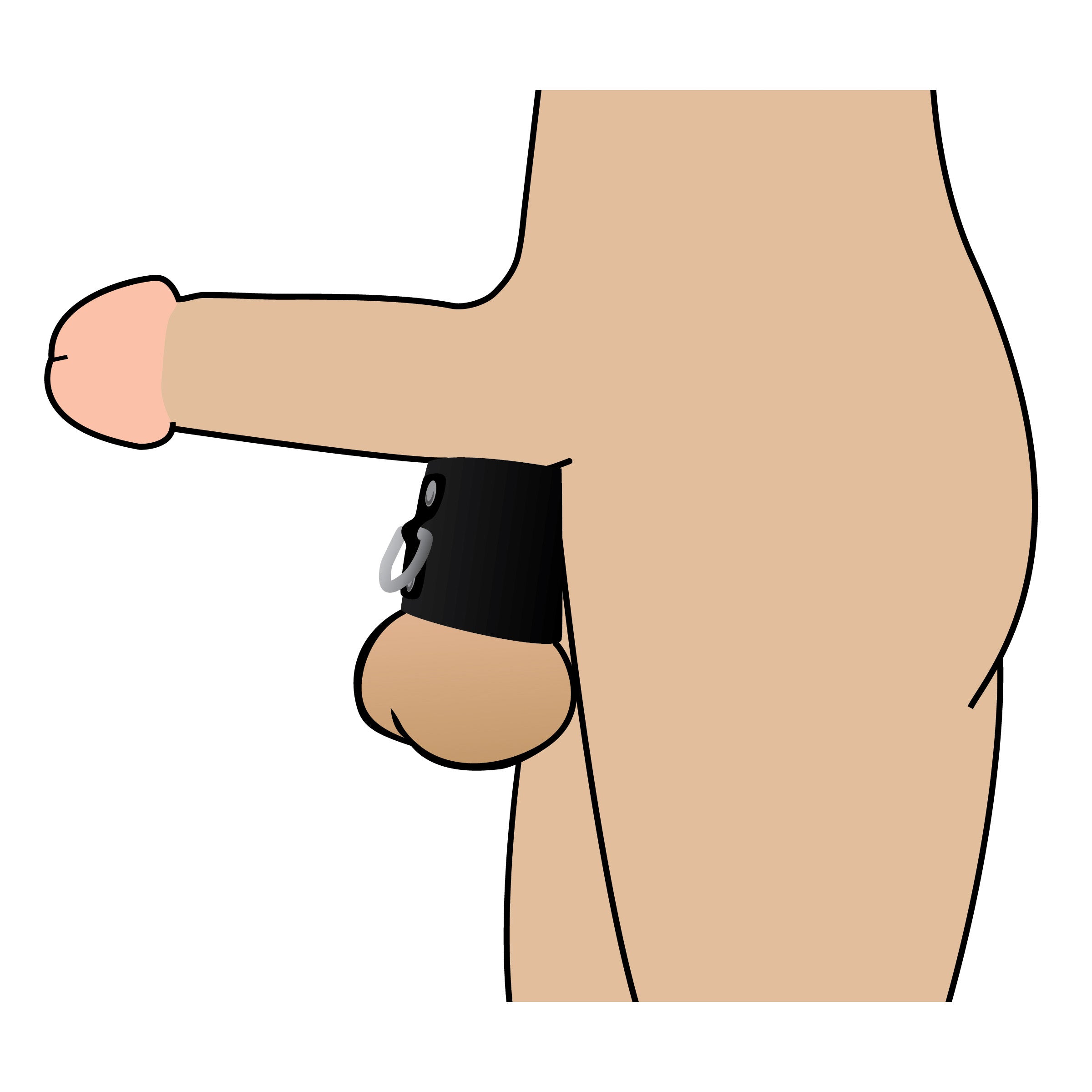 STRICT 2 Inch Ball Stretcher with D-Ring Black