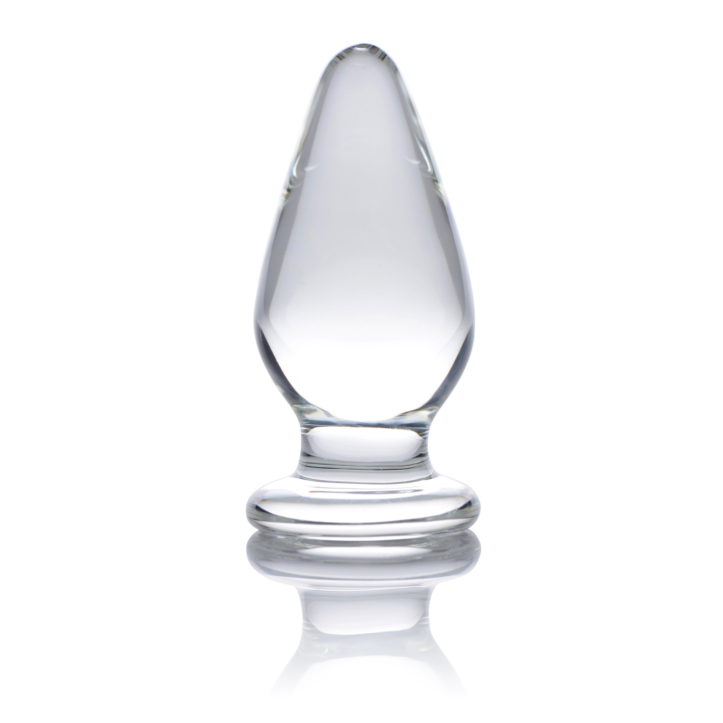 Prisms Erotic Glass Ember Weighted Tapered Anal Plug Clear