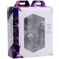 Prisms Erotic Glass Triplets 3 Piece Glass Anal Plug Kit Clear
