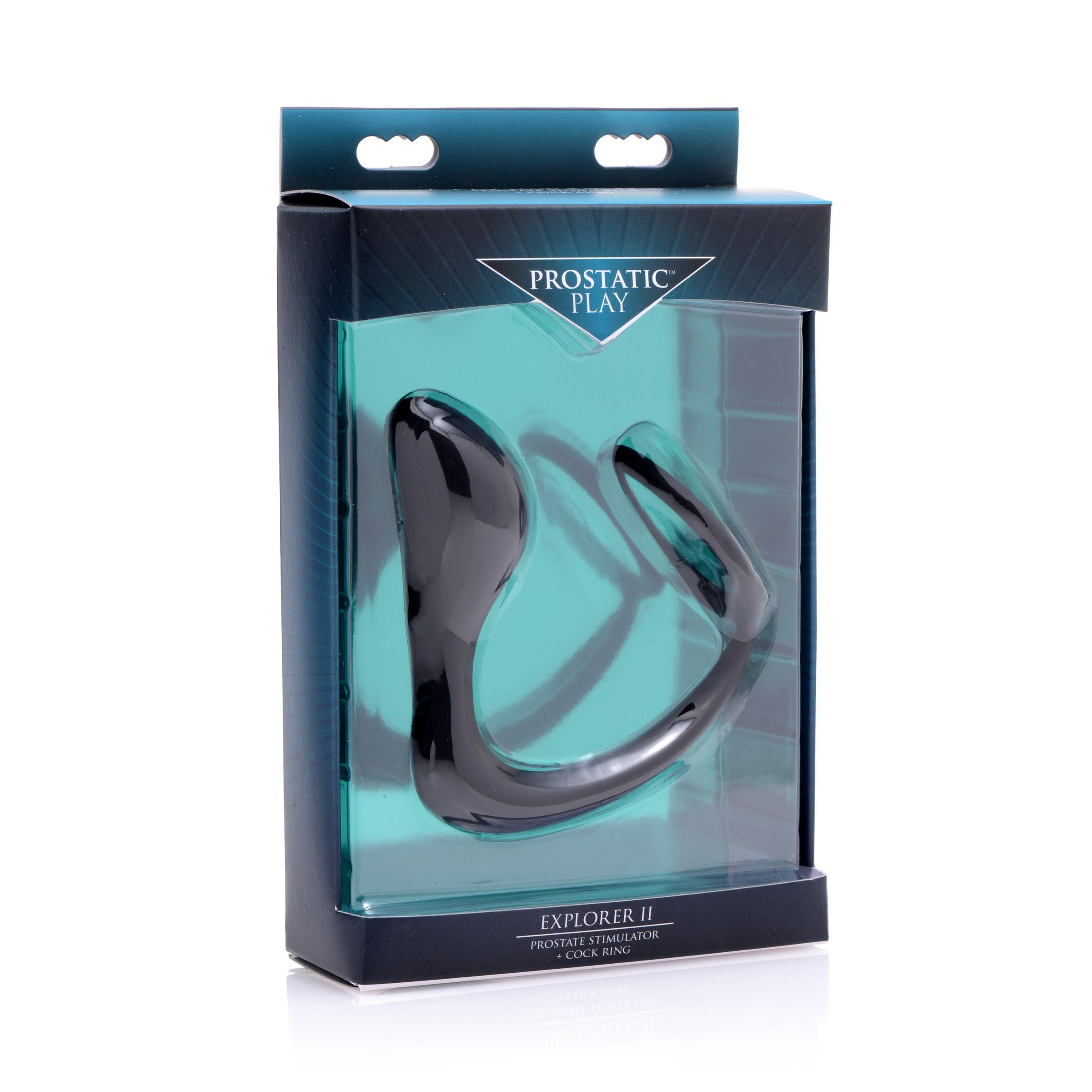Prostatic Play Explorer II Prostate Stimulator and Cock Ring Black
