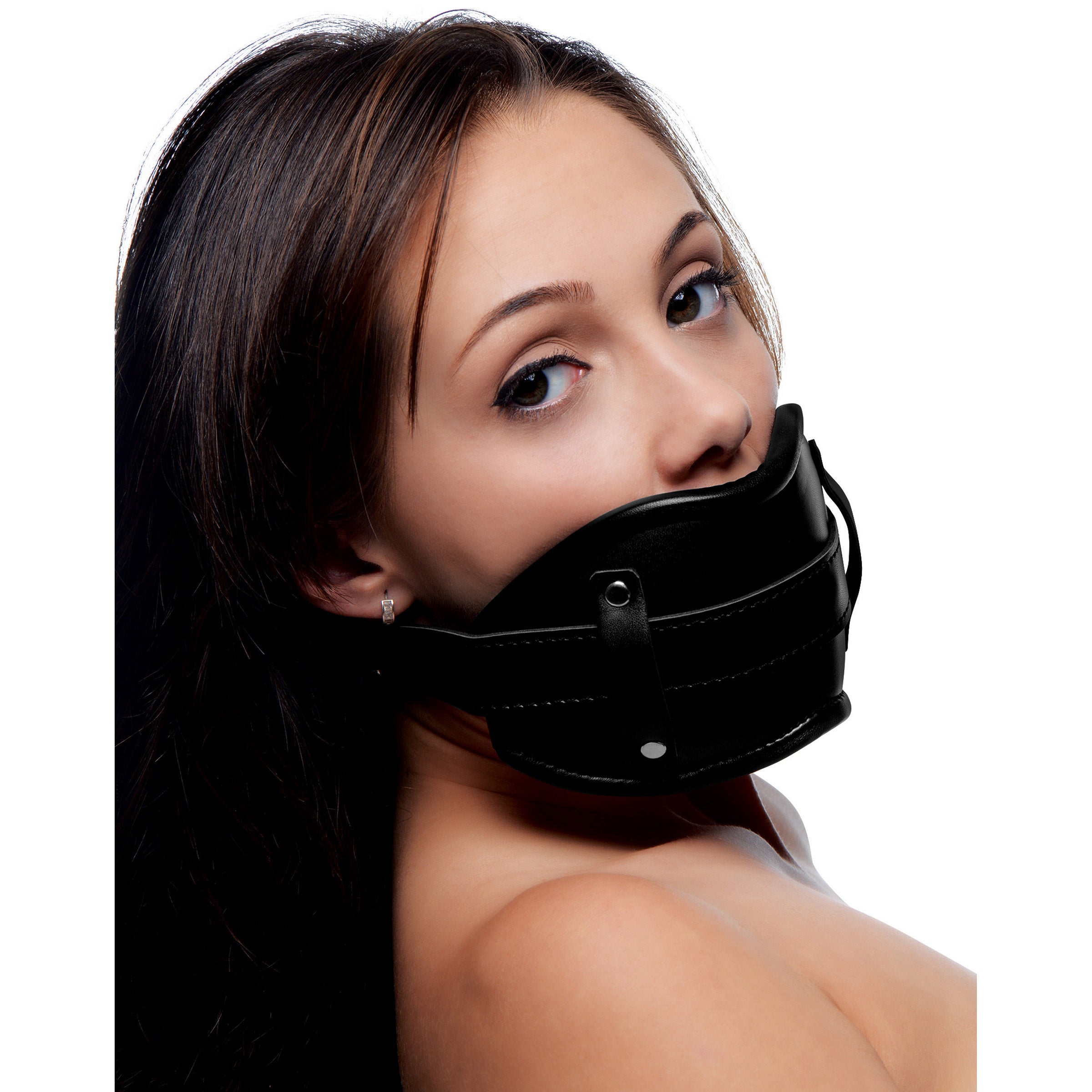 STRICT Cock Head Silicone Mouth Gag Black