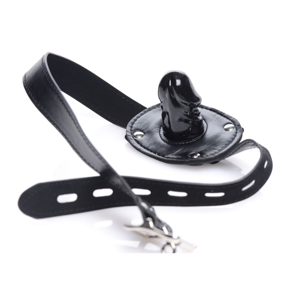 STRICT Bondage Hood with Penis Gag Black