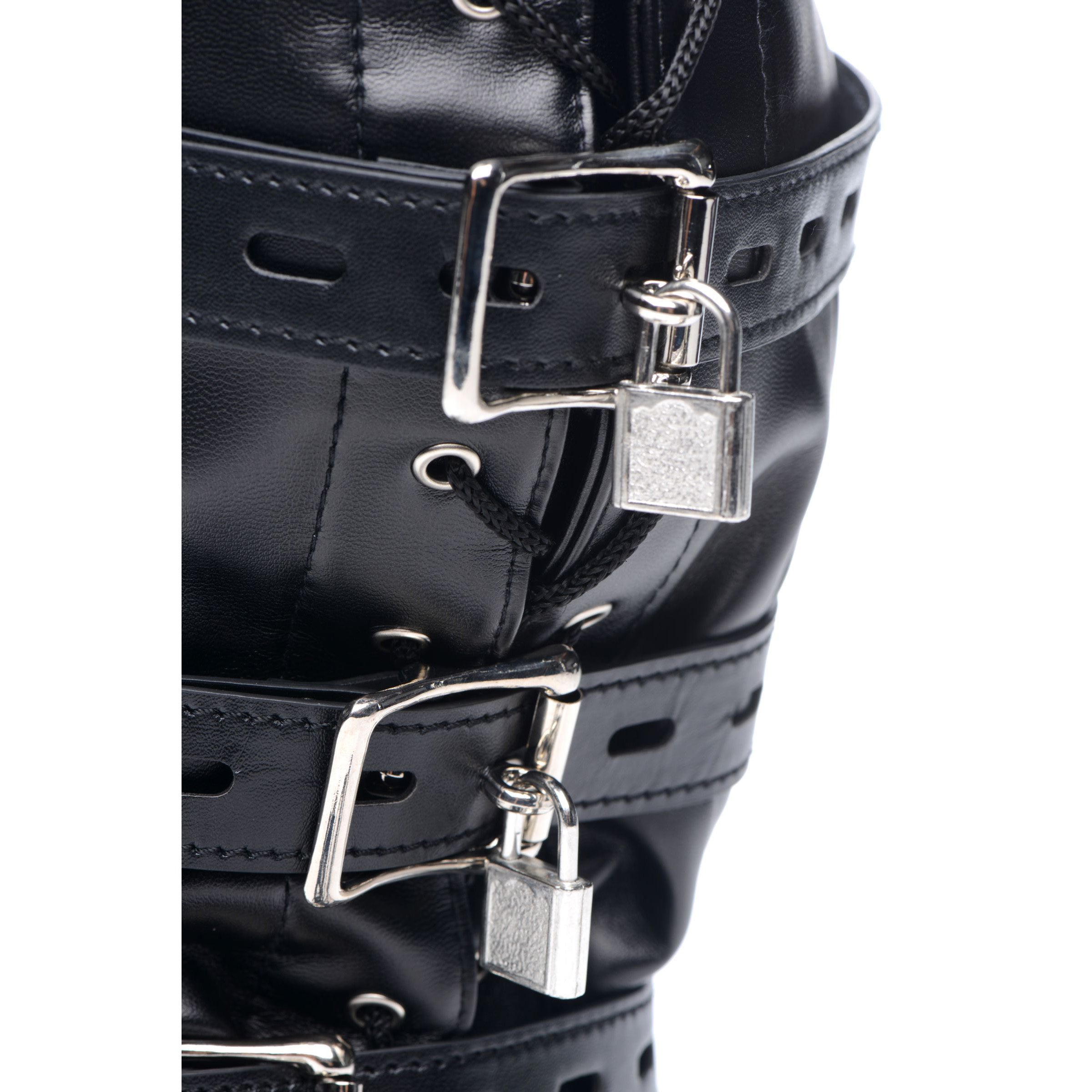 STRICT Bondage Hood with Penis Gag Black