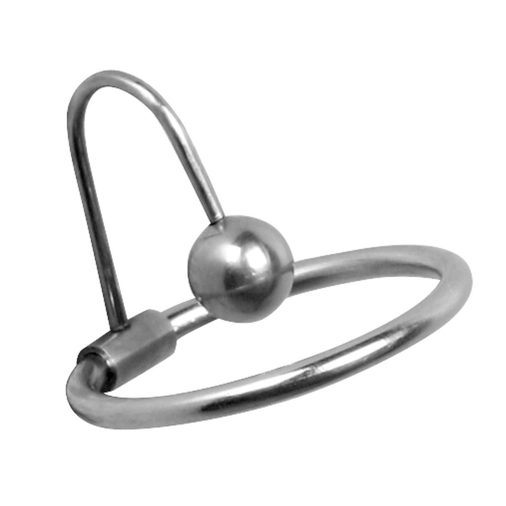 Master Series Halo Urethral Plug With Glans Ring Grey
