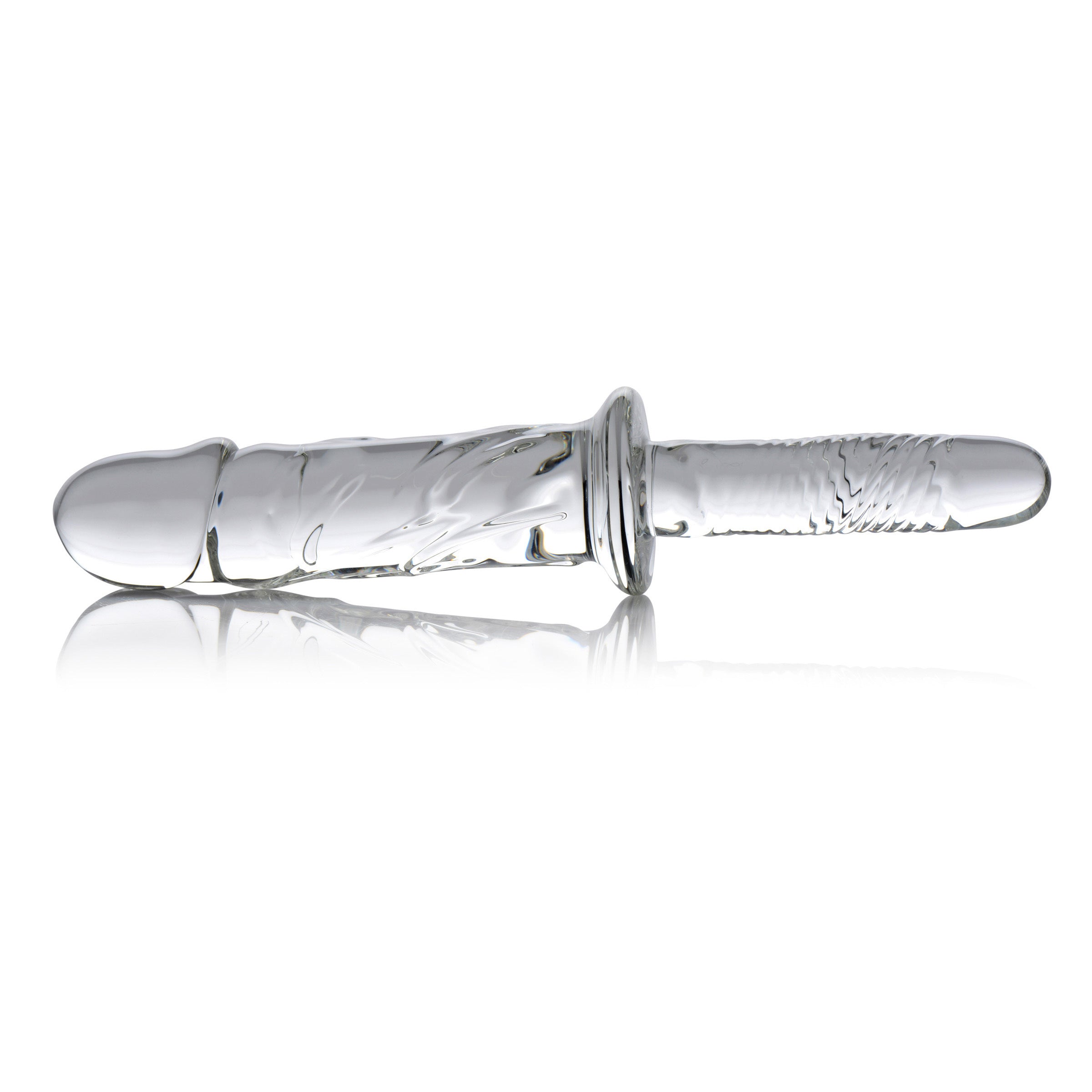 Master Series Brutus Glass Dildo Thruster Clear