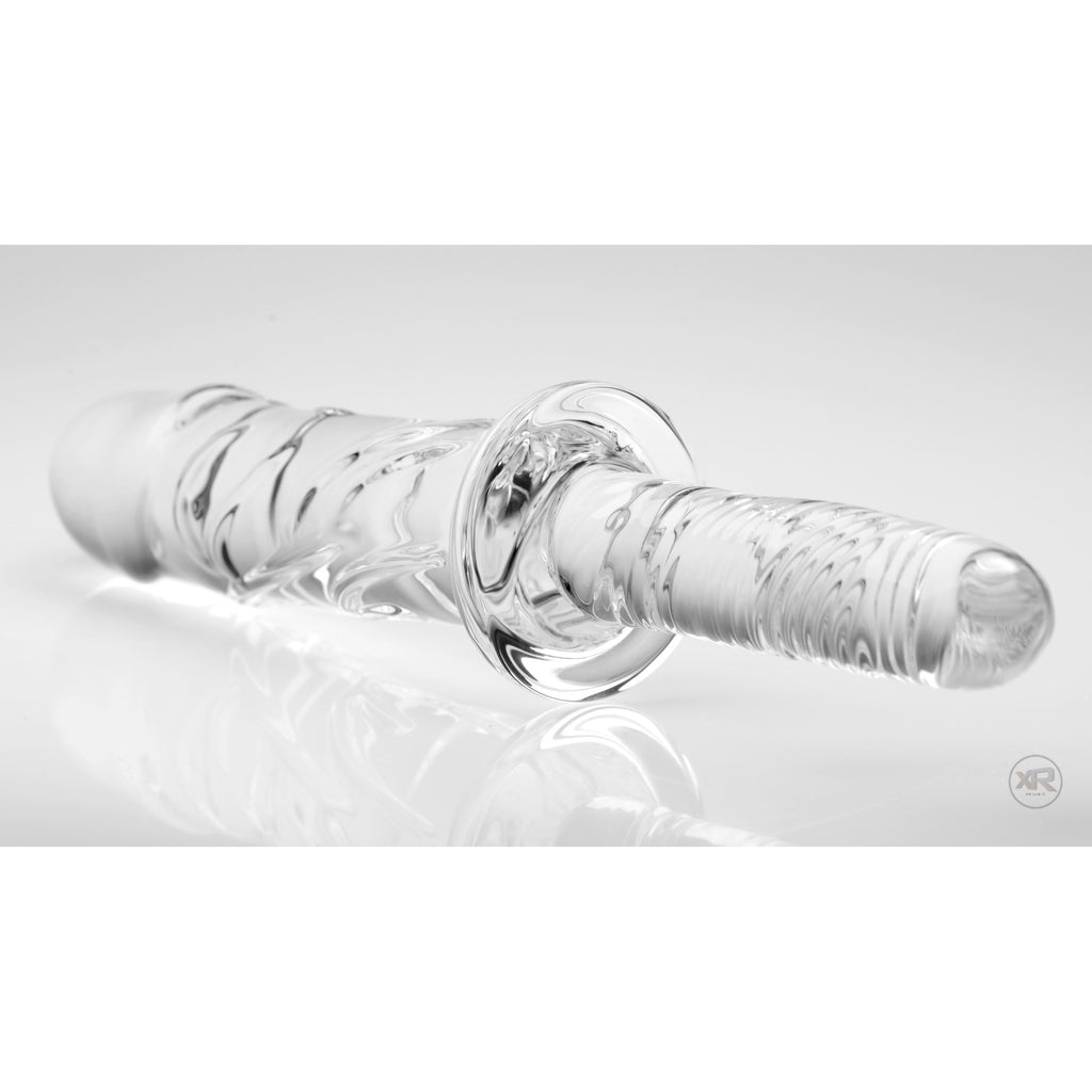 Master Series Brutus Glass Dildo Thruster Clear