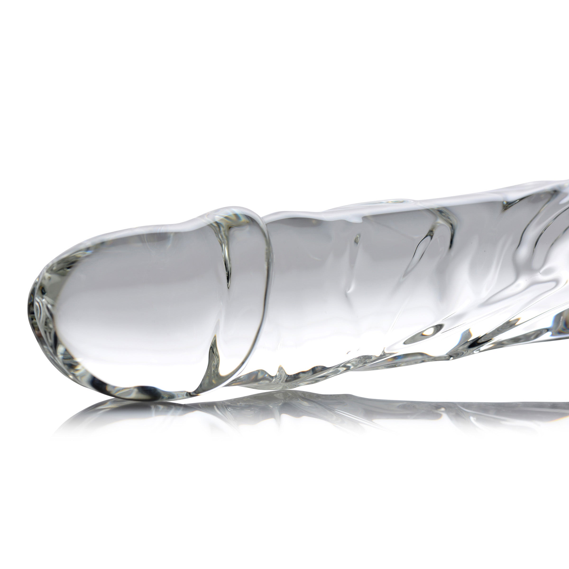 Master Series Brutus Glass Dildo Thruster Clear