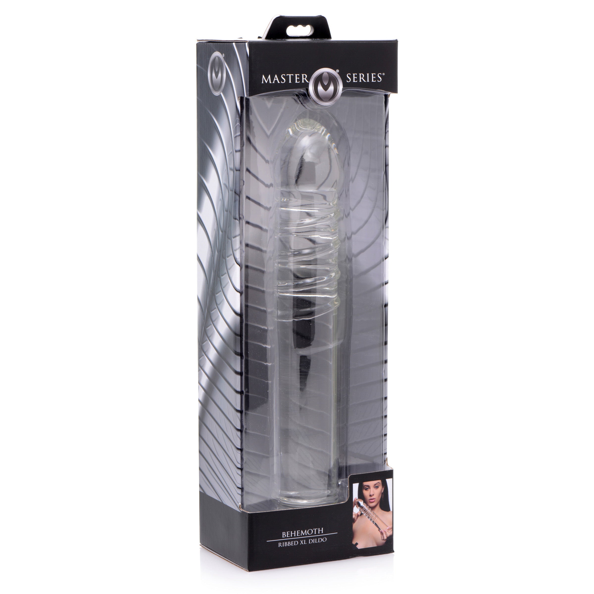 Master Series Behemoth Ribbed XL Dildo Clear