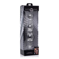 Master Series Mammoth 3 Bumps Glass Dildo Clear
