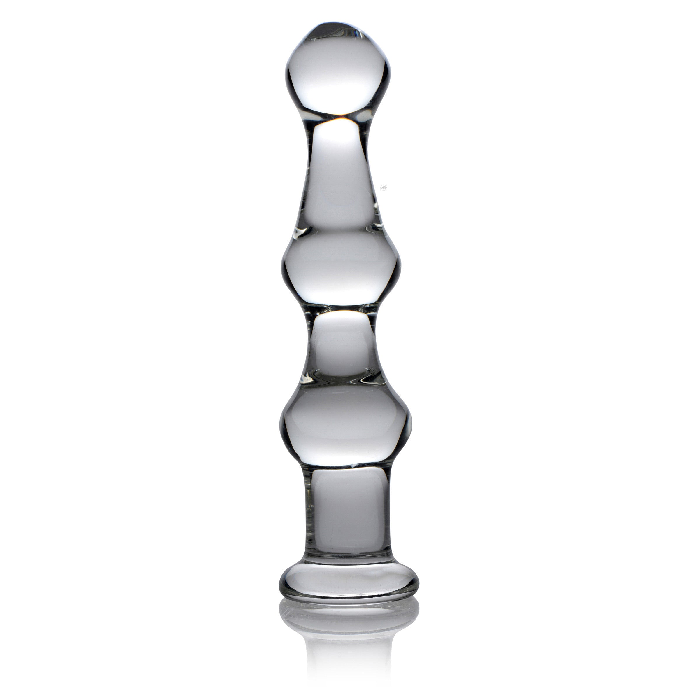 Master Series Mammoth 3 Bumps Glass Dildo Clear