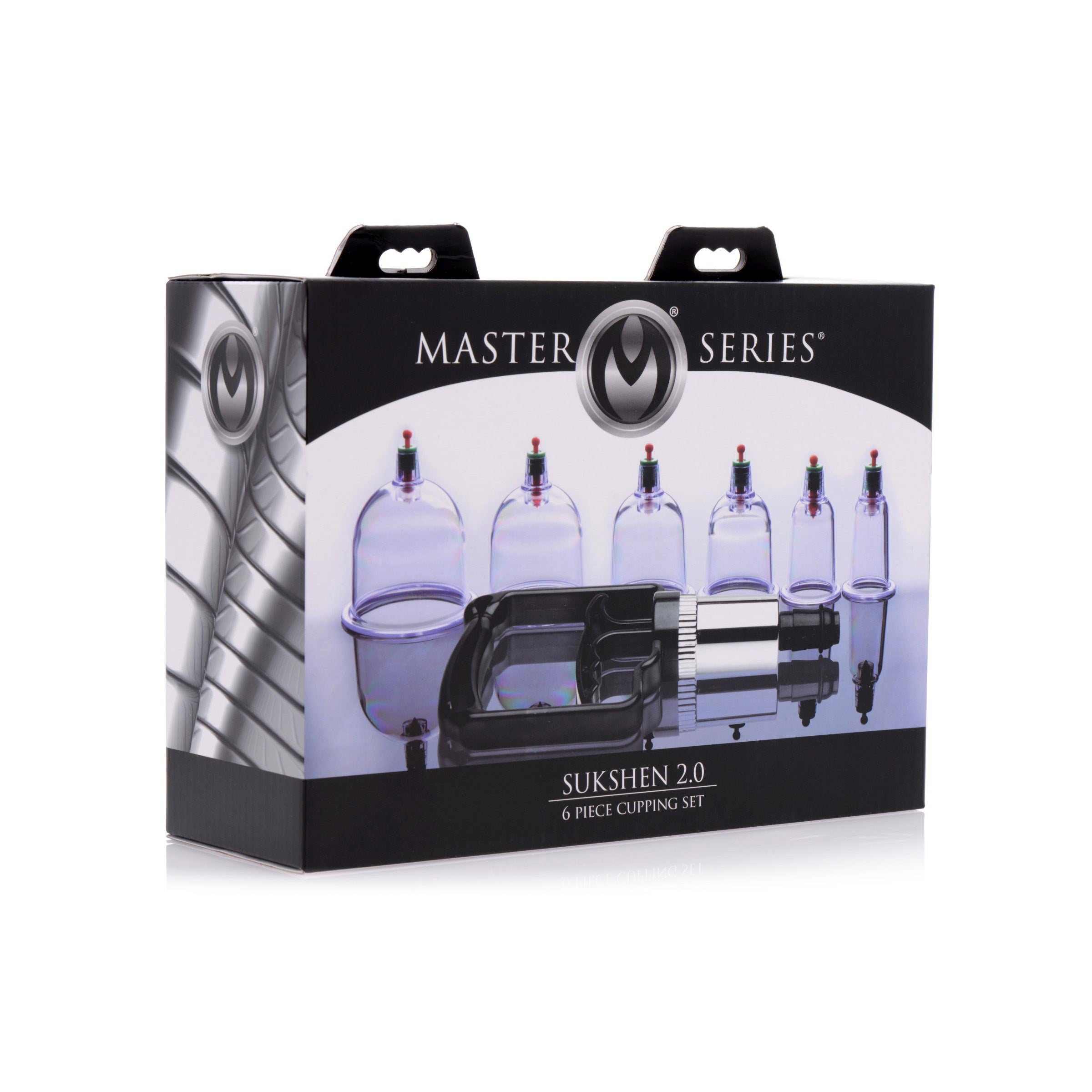 Master Series Sukshen 6 Piece Cupping Set with Acu-Points Clear