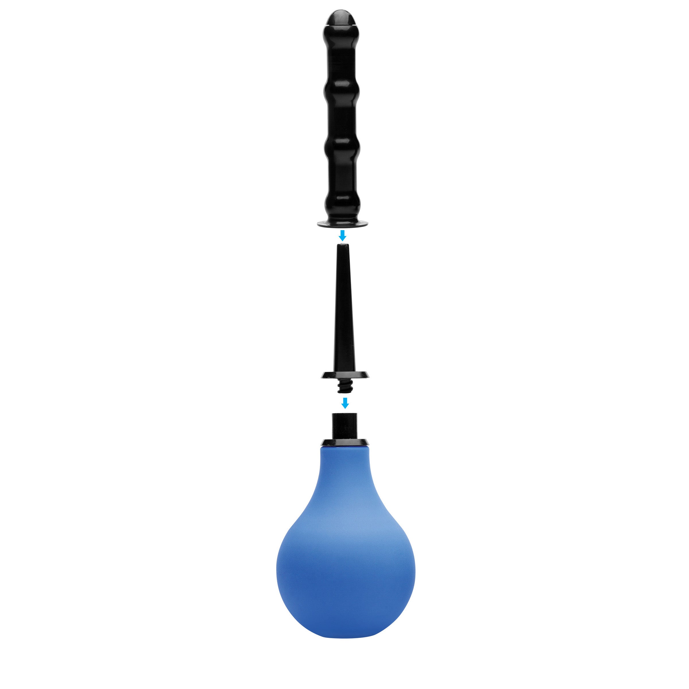 CleanStream Premium One-way Valve Anal Douche Set Blue