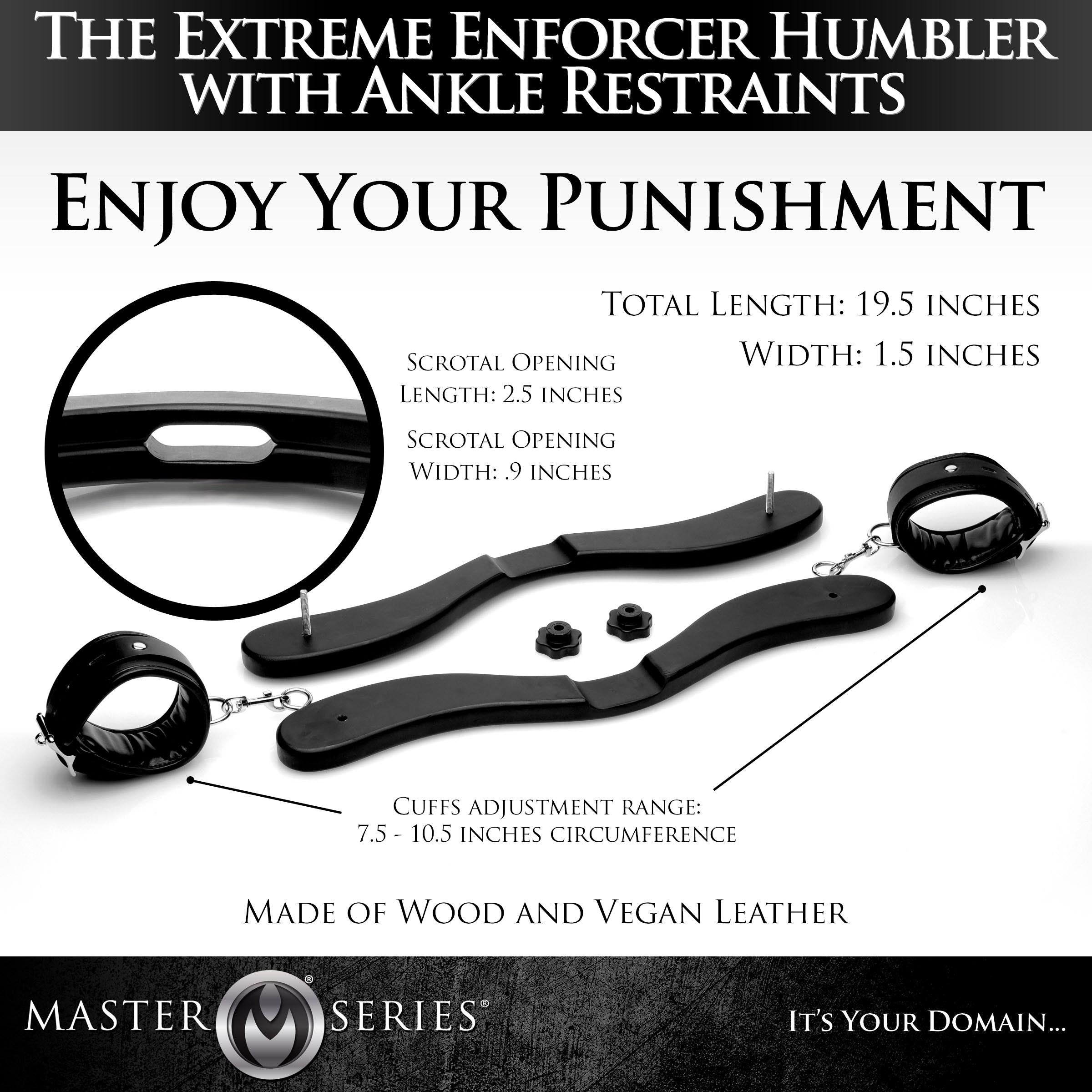 Master Series The Extreme Enforcer Humbler with Ankle Restraints Black