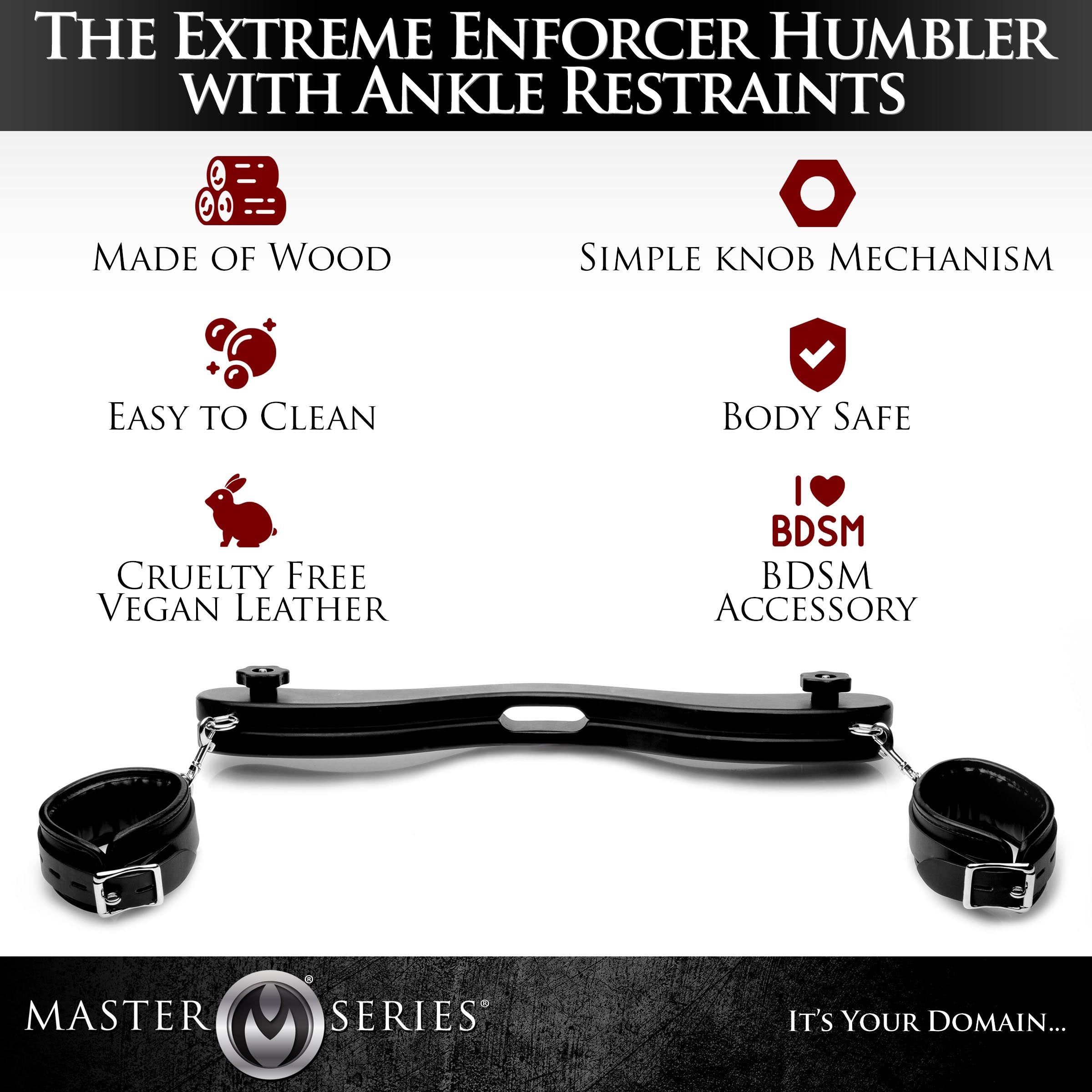 Master Series The Extreme Enforcer Humbler with Ankle Restraints Black