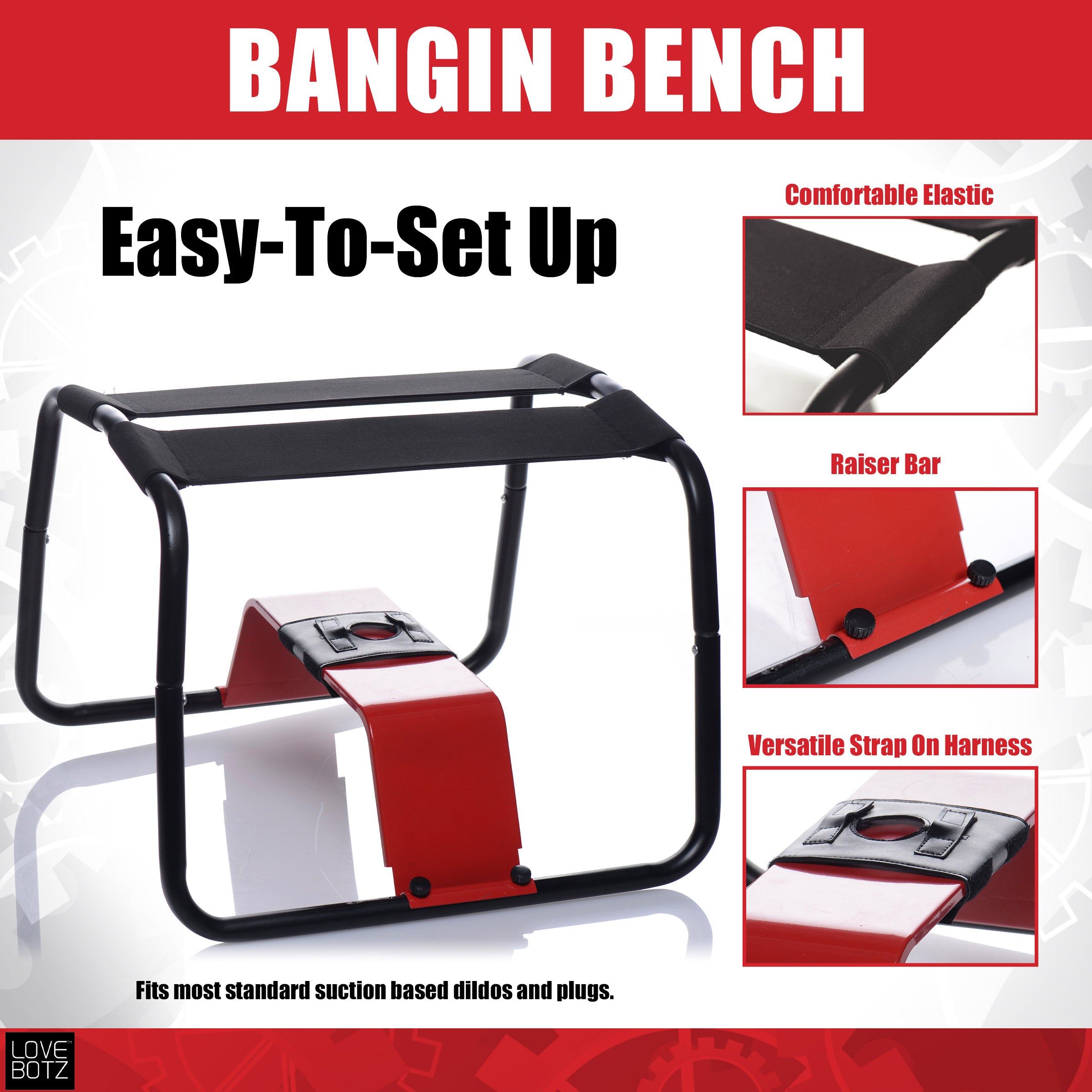 LoveBotz Bangin Bench Extreme Sex Stool Black