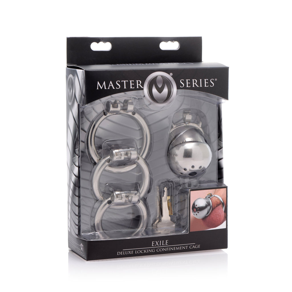 Master Series Exile Deluxe Locking Stainless Steel Confinement Cage Grey