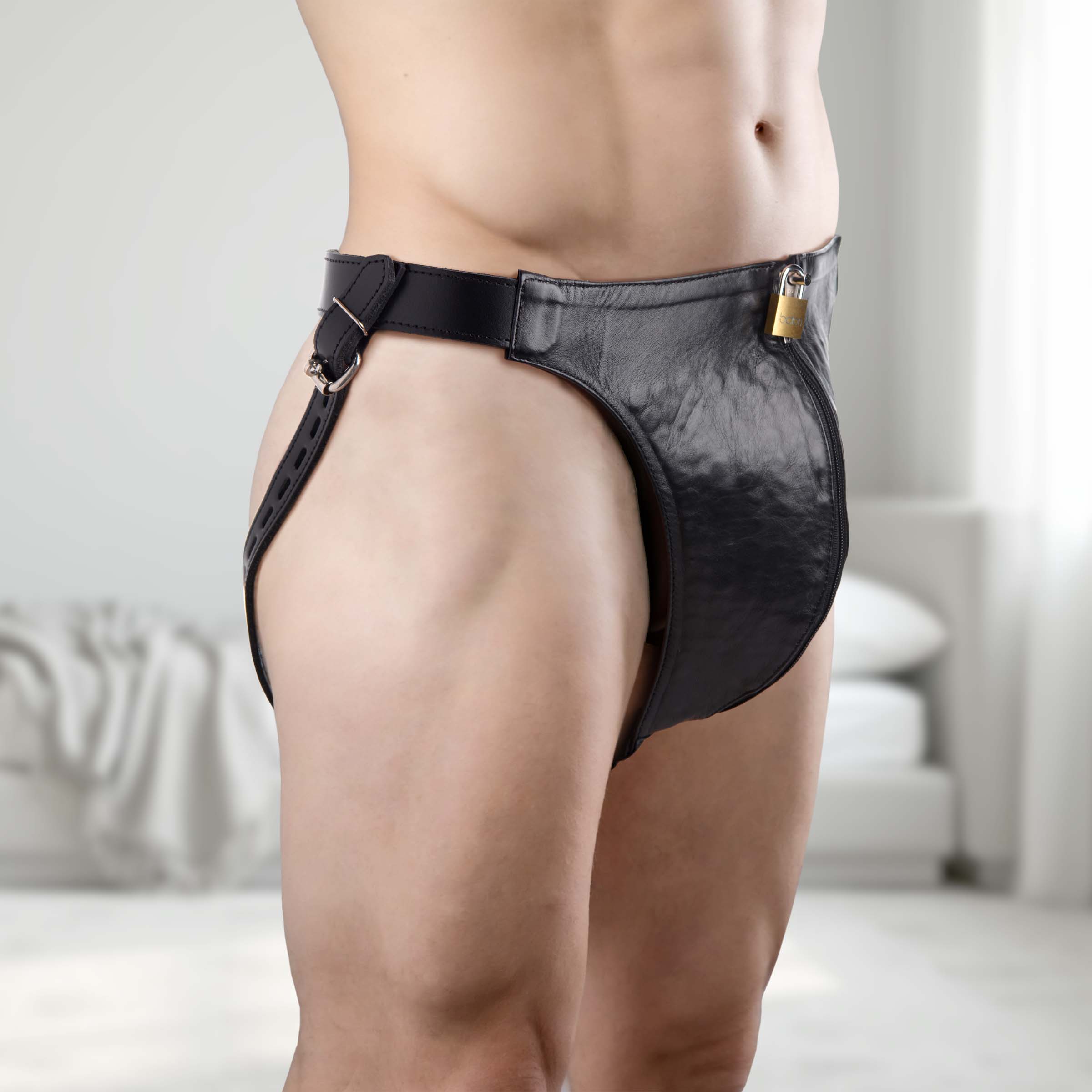 Strict Leather Spiked Leather Confinement Jockstrap Black