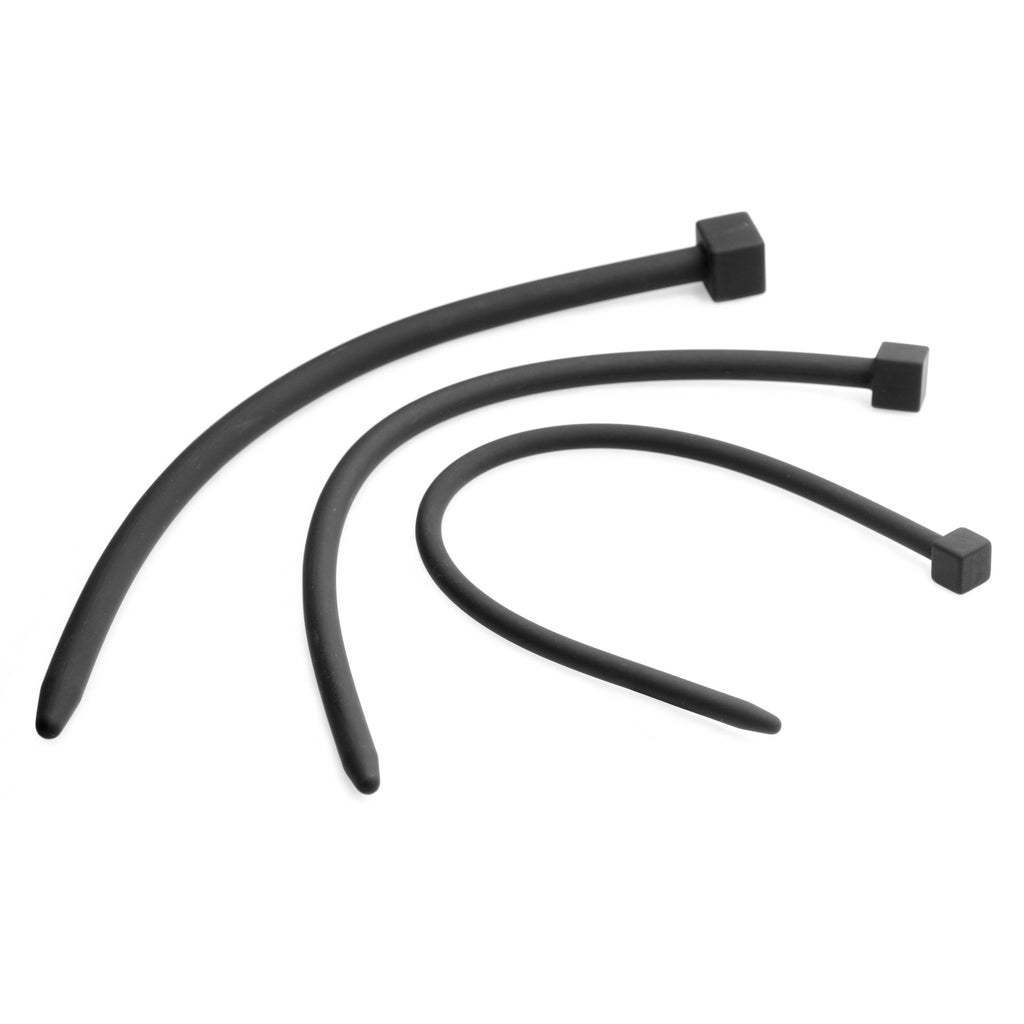 Master Series Bolted Deluxe Silicone Urethral Sounds Black