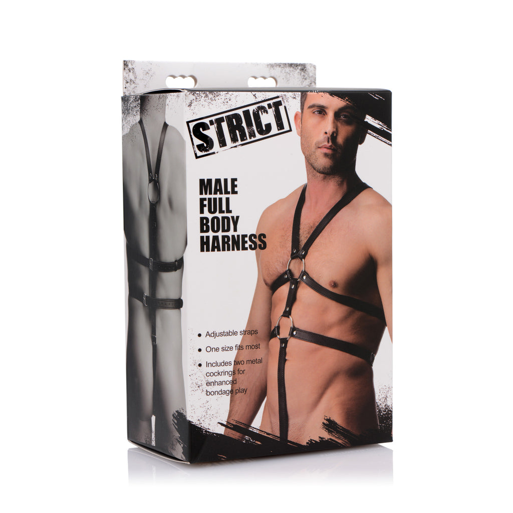 STRICT Male Full Body Harness Black