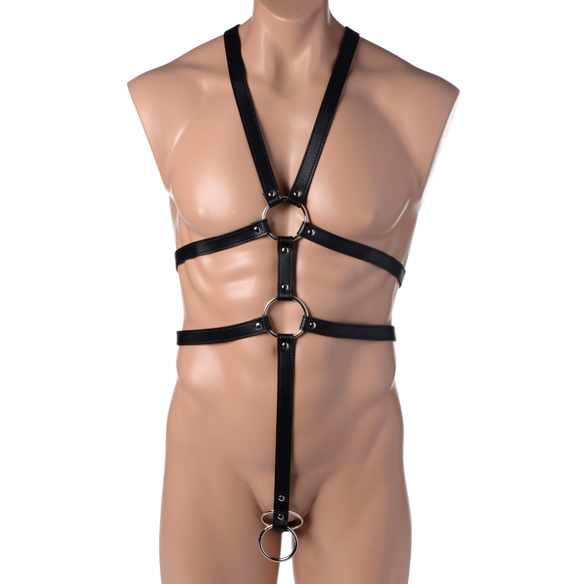 STRICT Male Full Body Harness Black
