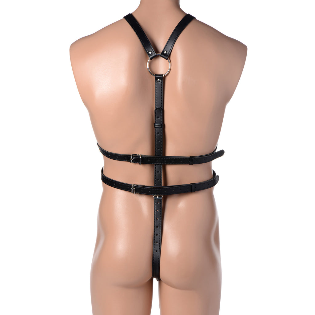STRICT Male Full Body Harness Black