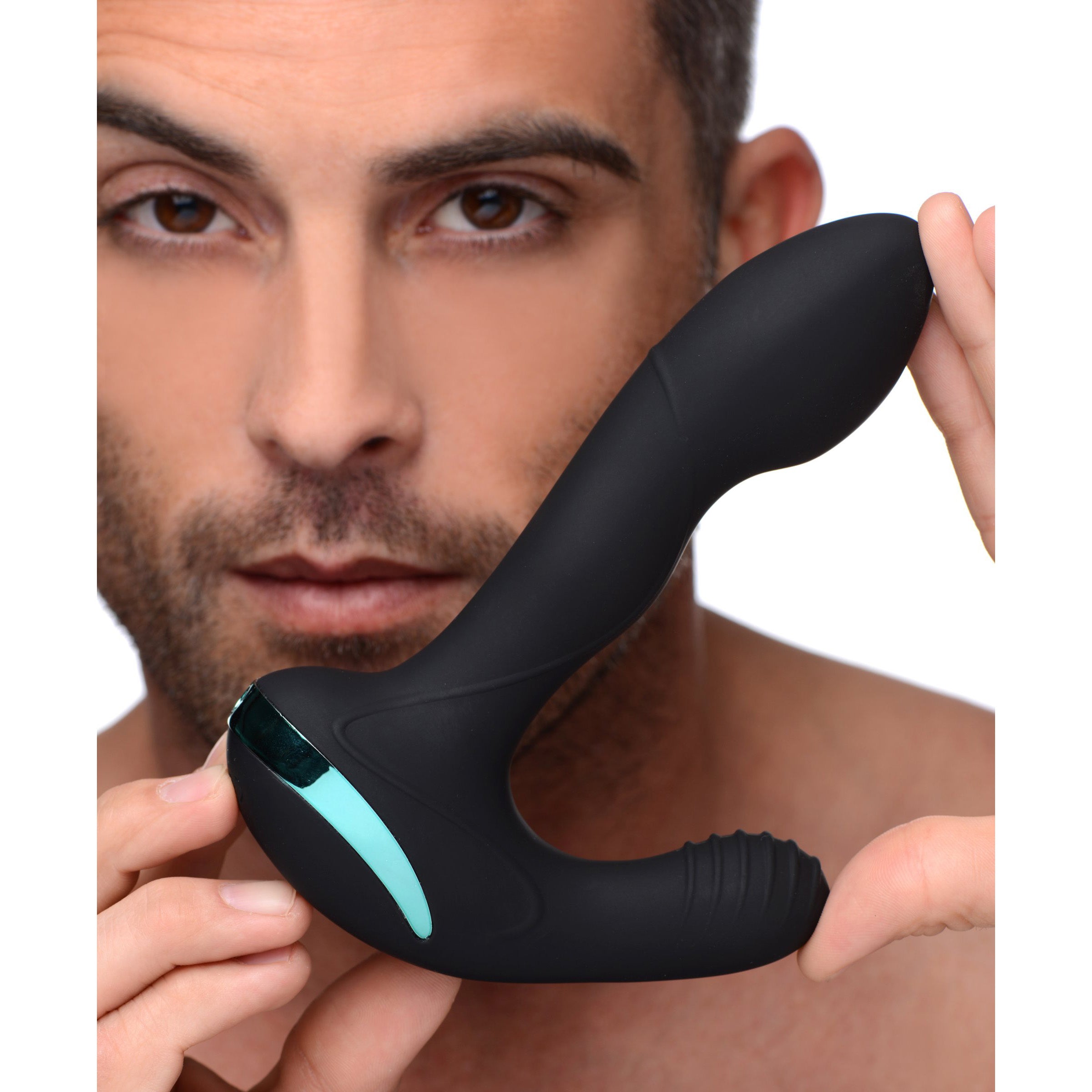 Prostatic Play Maverick Rotating Vibrating Silicone Prostate Stimulator Black