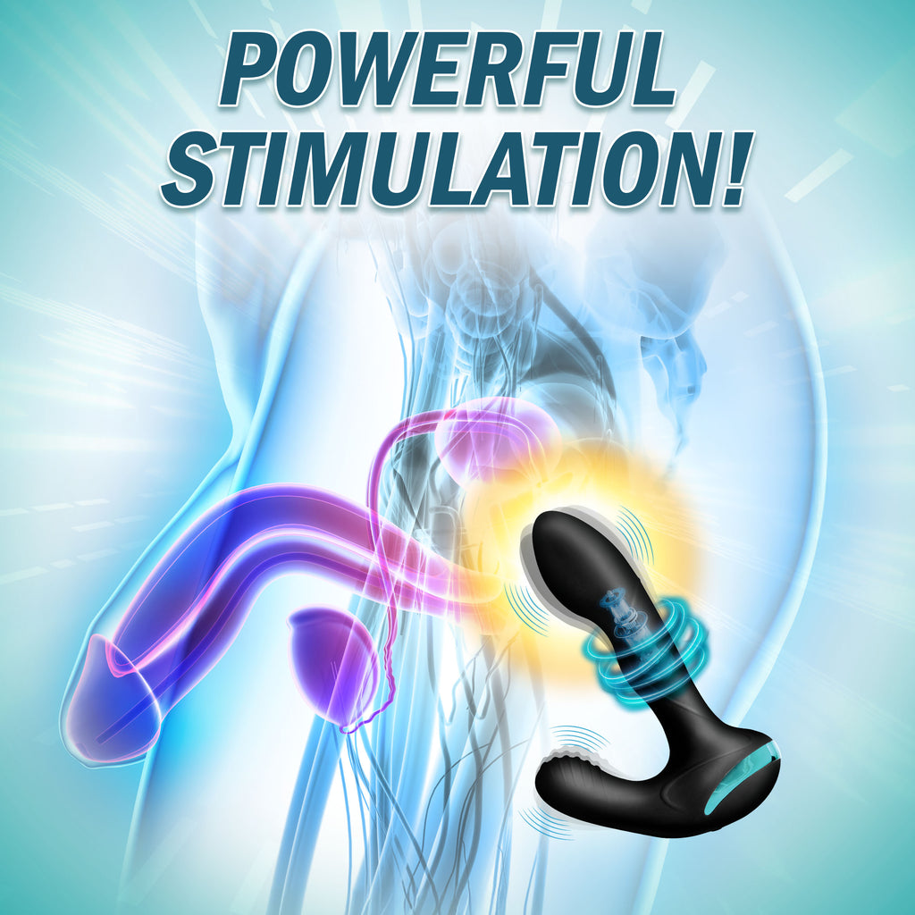 Prostatic Play Maverick Rotating Vibrating Silicone Prostate Stimulator Black