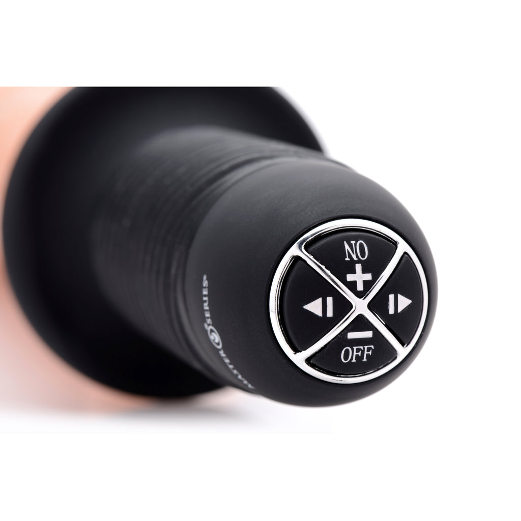 Master Series Onslaught 13 Mode XL Vibrating Dildo Thruster Flesh