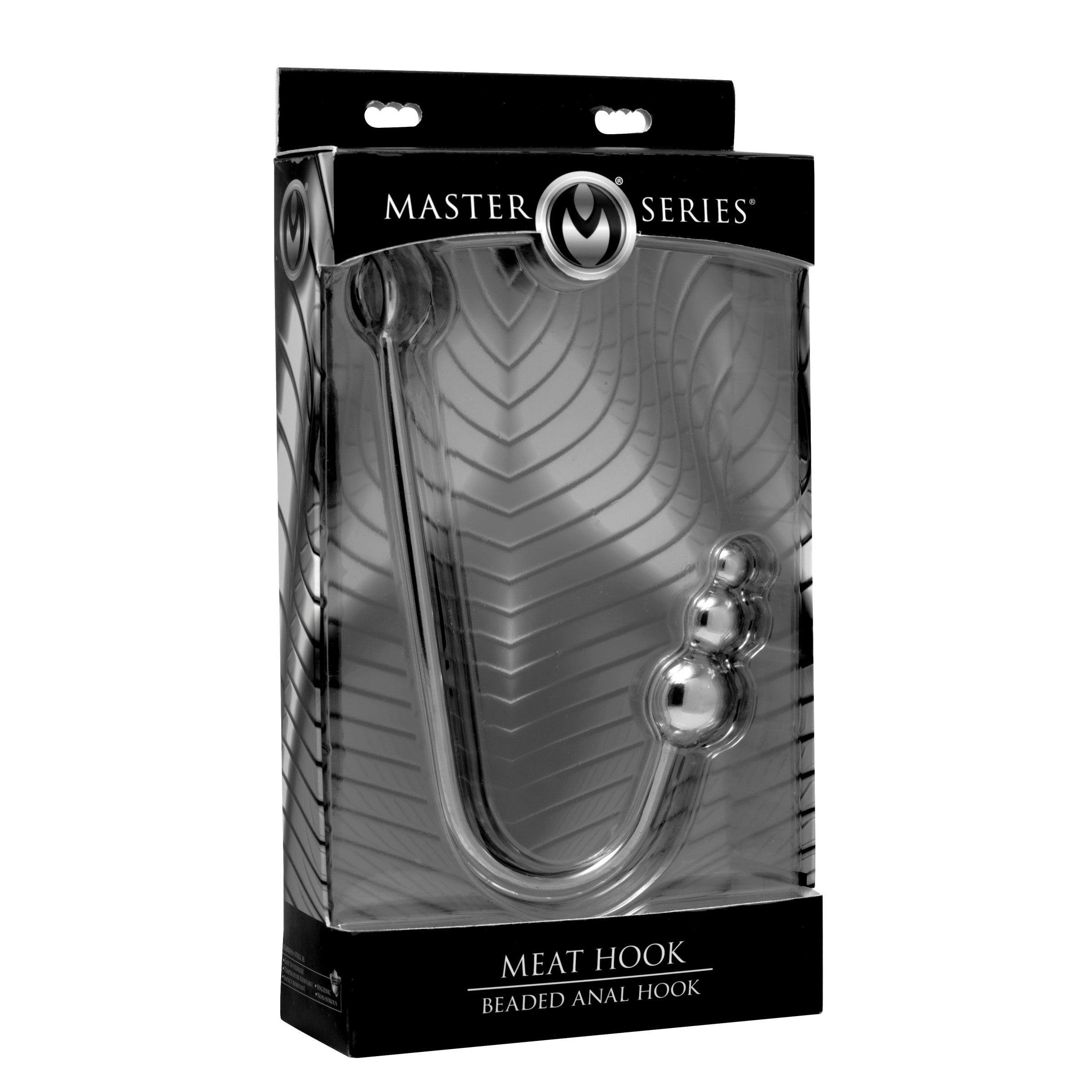 Master Series Beaded Anal Hook Grey