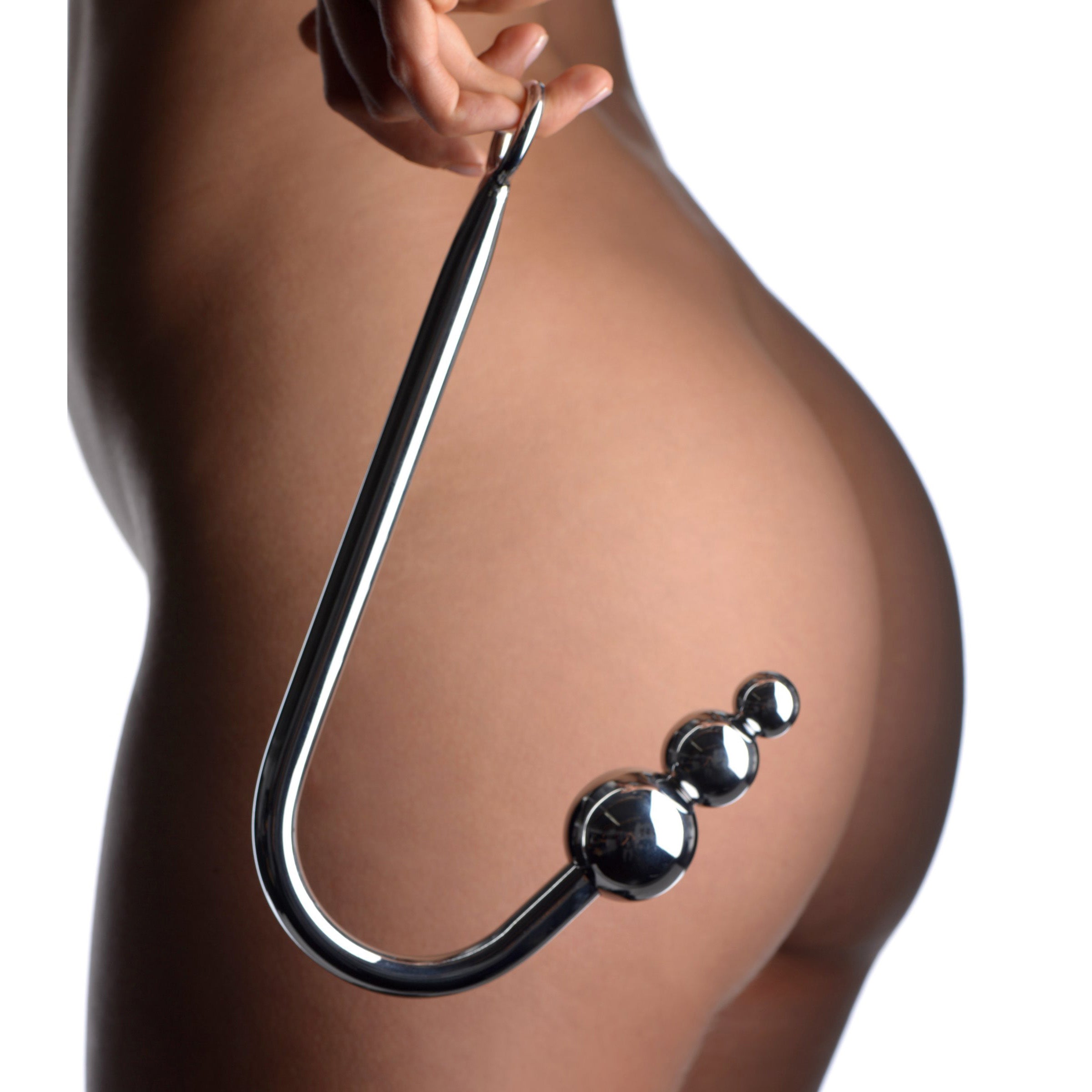 Master Series Beaded Anal Hook Grey