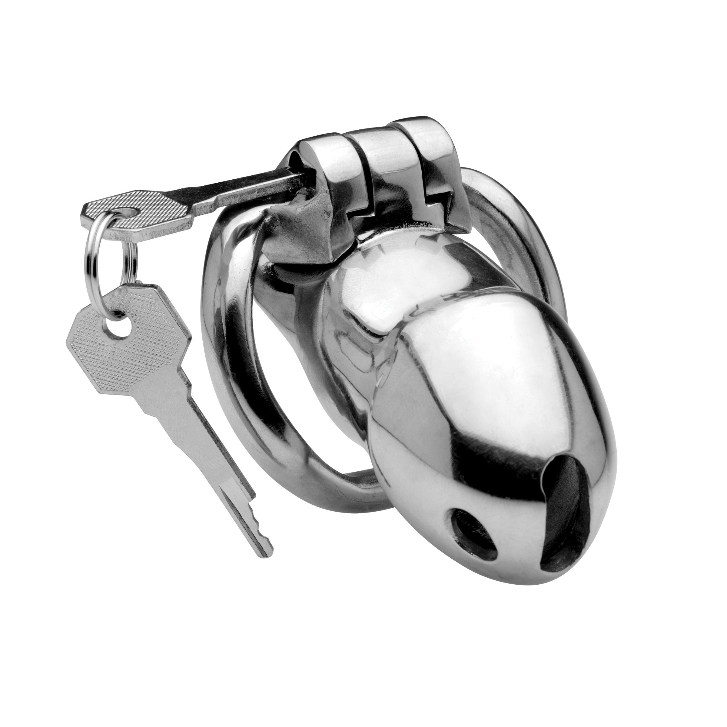Master Series Rikers 24-7 Stainless Steel Locking Chastity Cage Grey