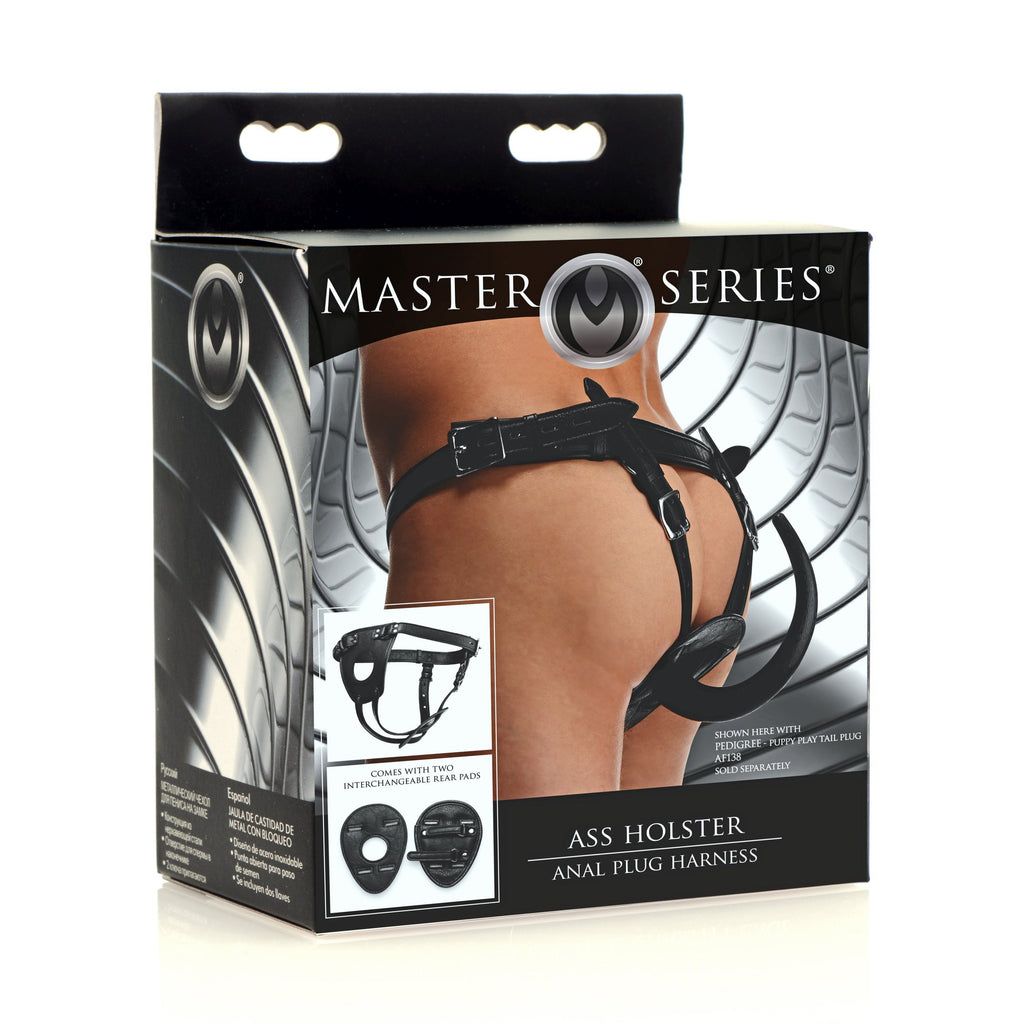 Master Series Ass Holster Anal Plug Harness Black