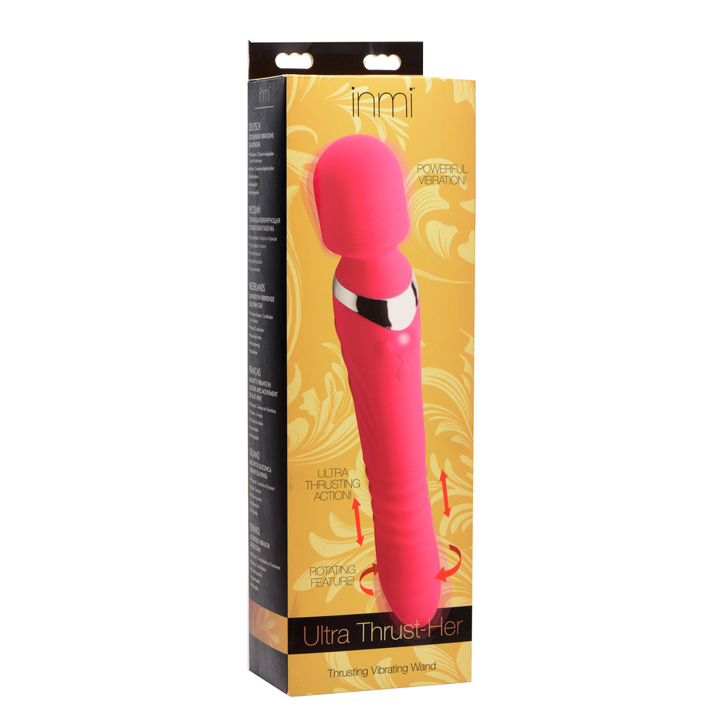 Inmi Ultra Thrusting and Vibrating Silicone Wand Pink