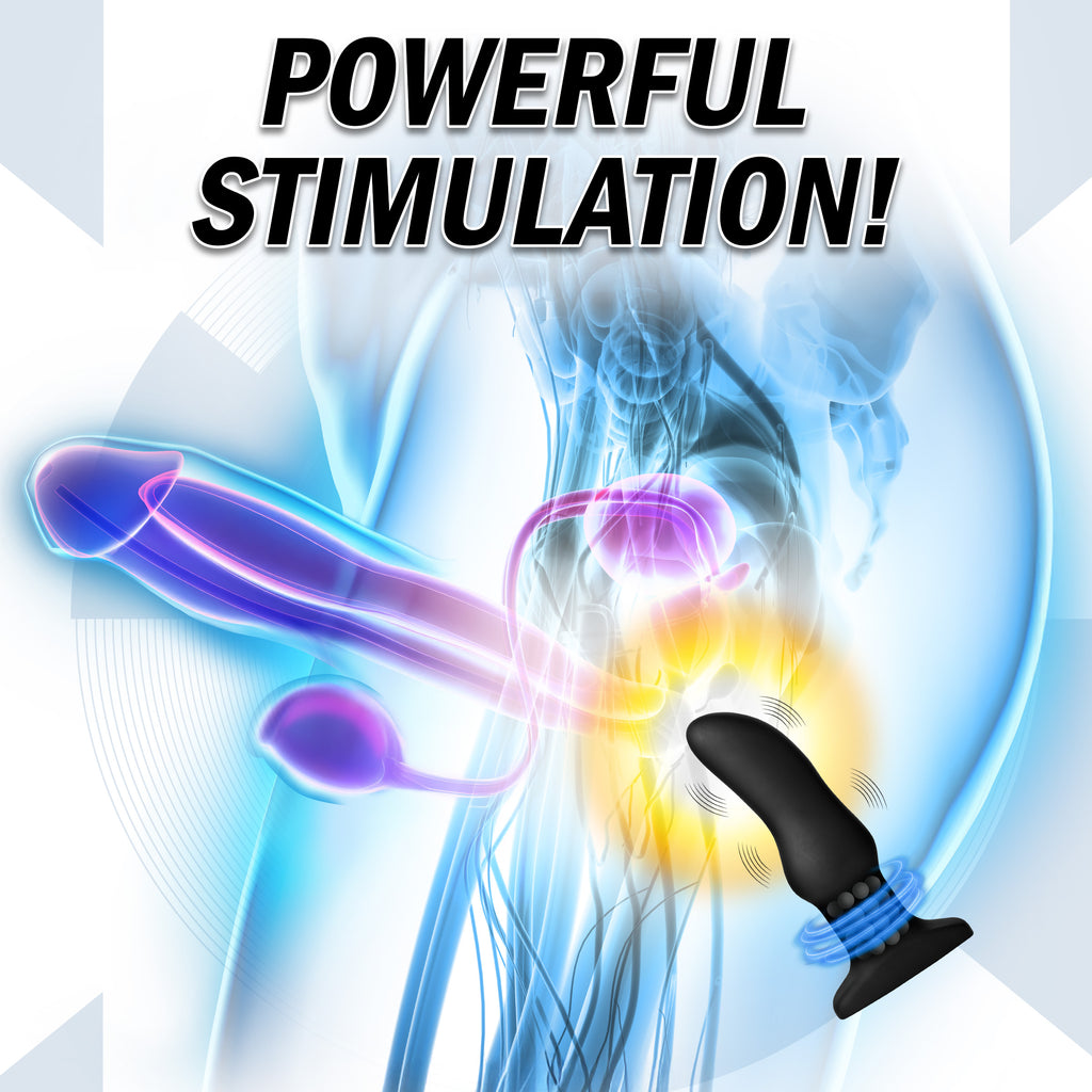 Rimmers Rimmers Model M Curved Rimming Plug with Remote Black