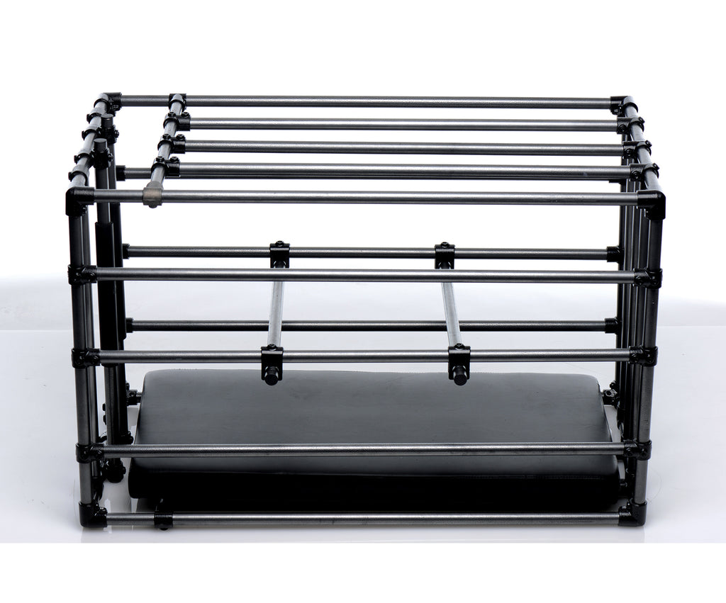 Master Series Kennel Adjustable Puppy Cage with Padded Board Black