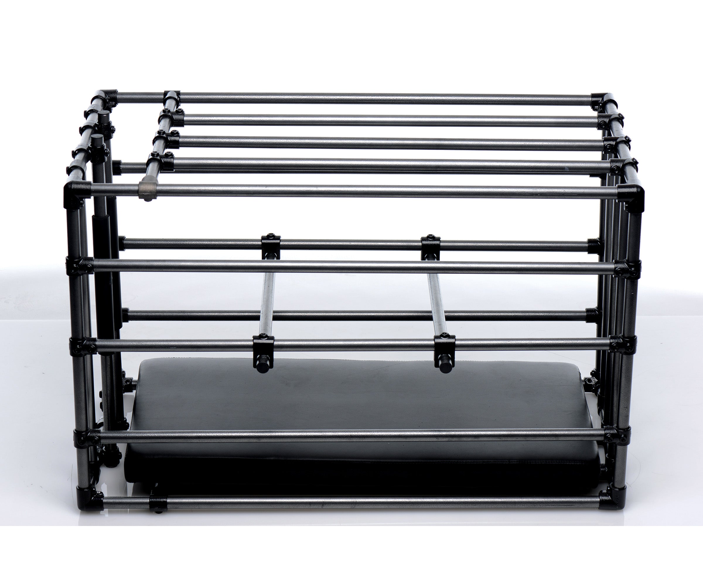 Master Series Kennel Adjustable Puppy Cage with Padded Board Black