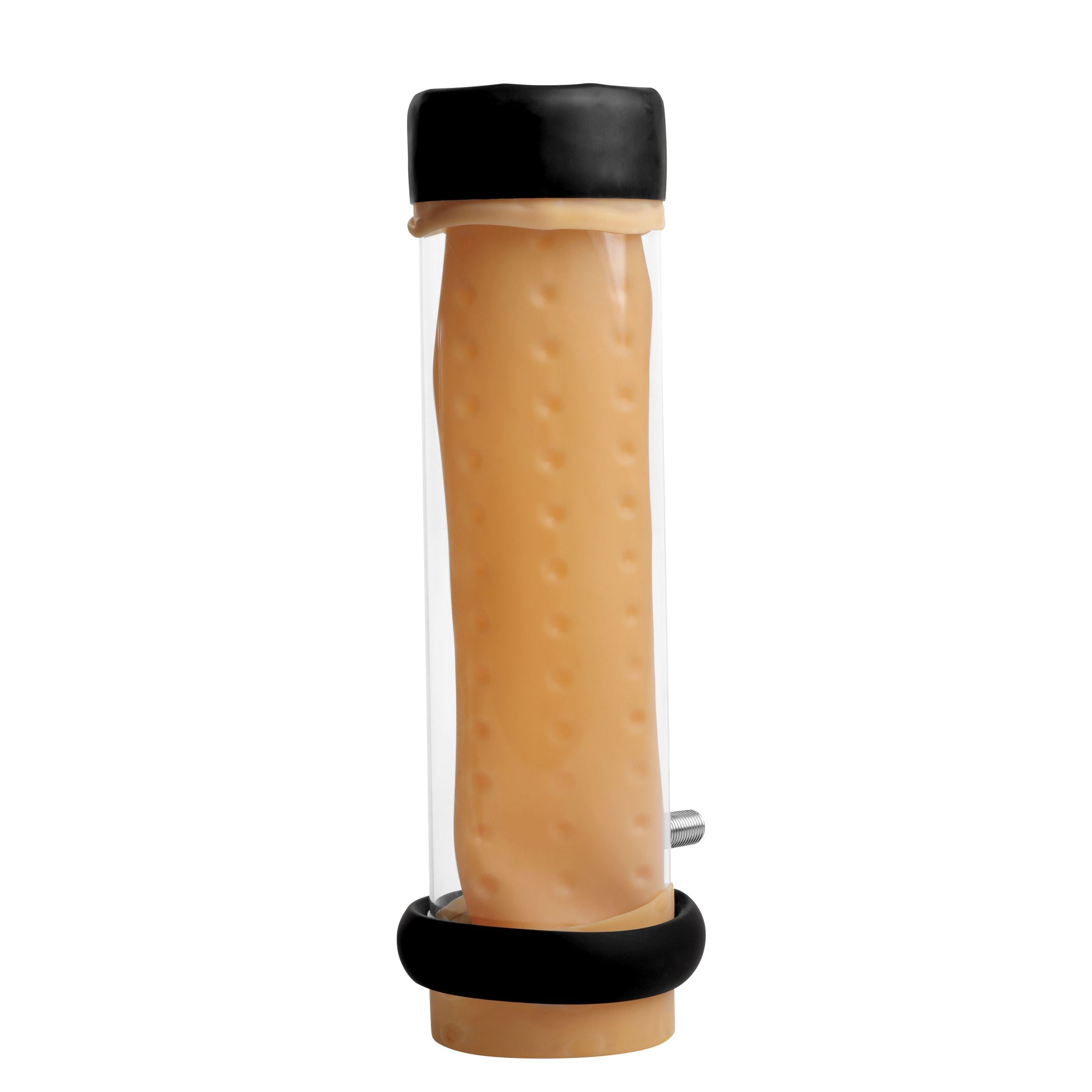 LoveBotz Milker Cylinder with Textured Sleeve Flesh