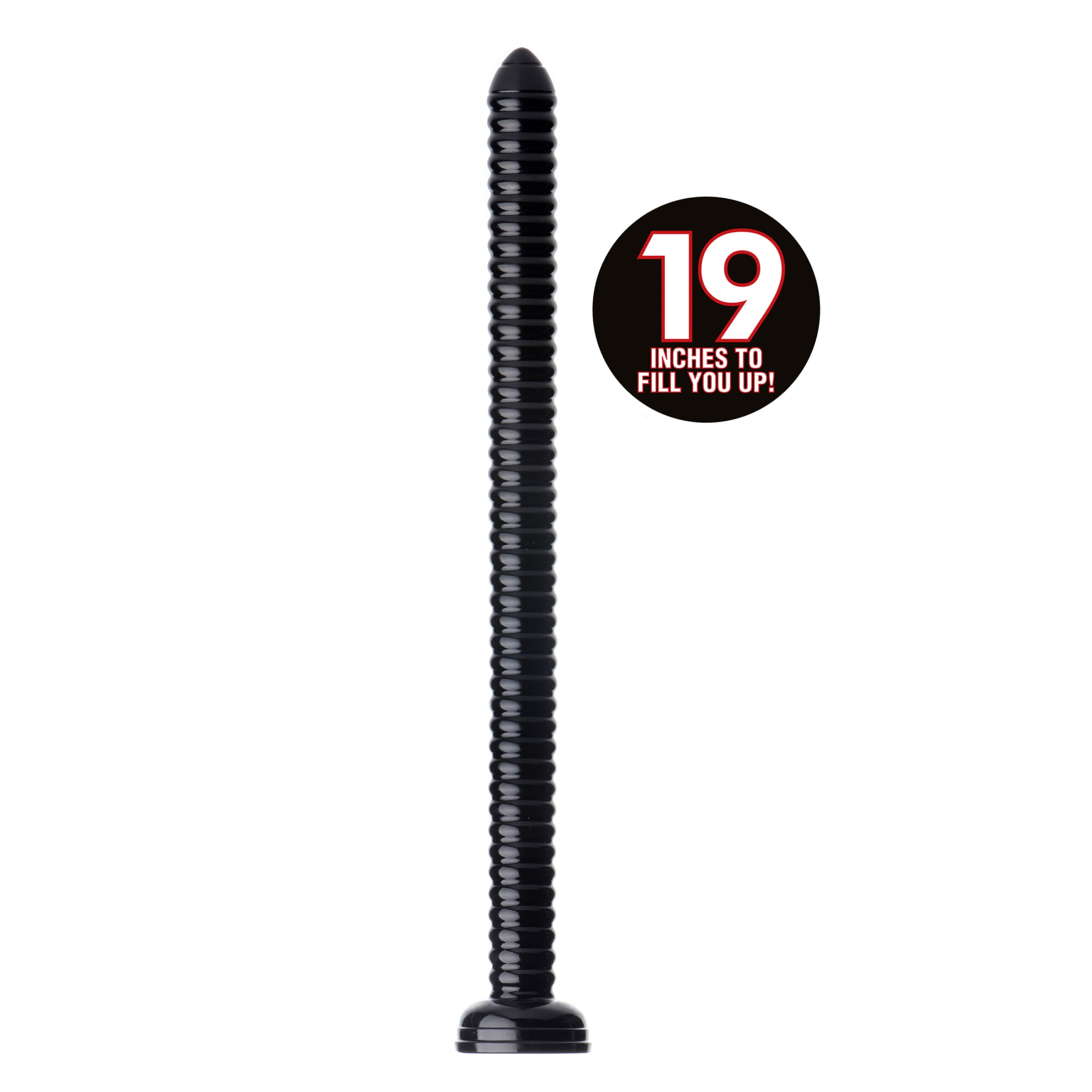 Hosed Hosed 19 Inch Ribbed Anal Snake Black