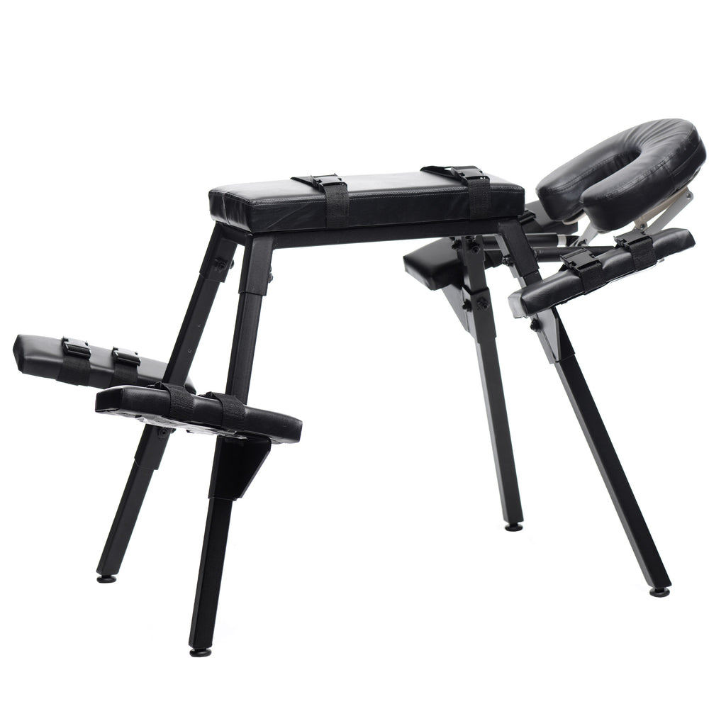 Master Series Obedience Extreme Sex Bench with Restraint Straps Black