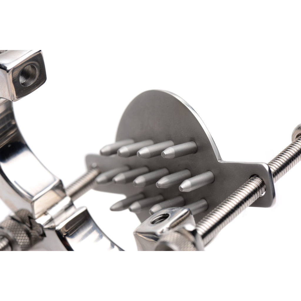 Master Series Stainless Steel Spiked CBT Ball Stretcher and Crusher Grey