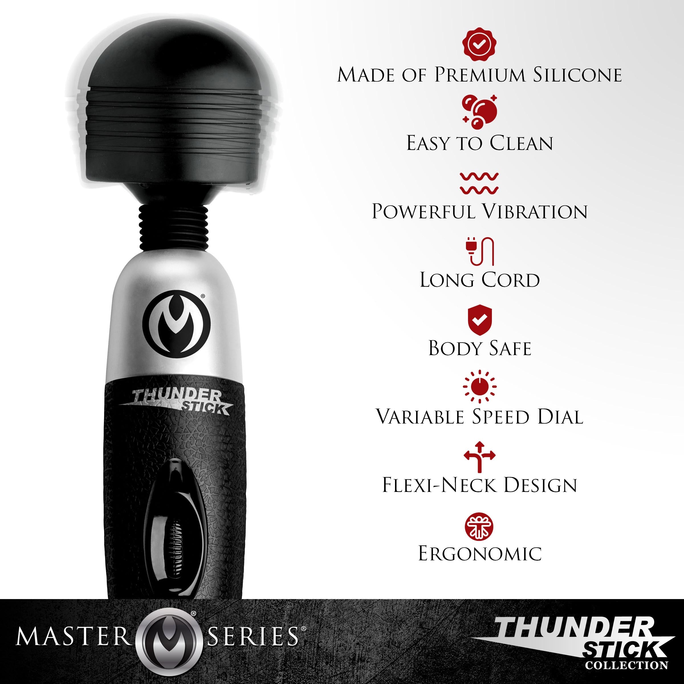 Master Series Thunderstick 2.0 Super Charged Power Wand Black