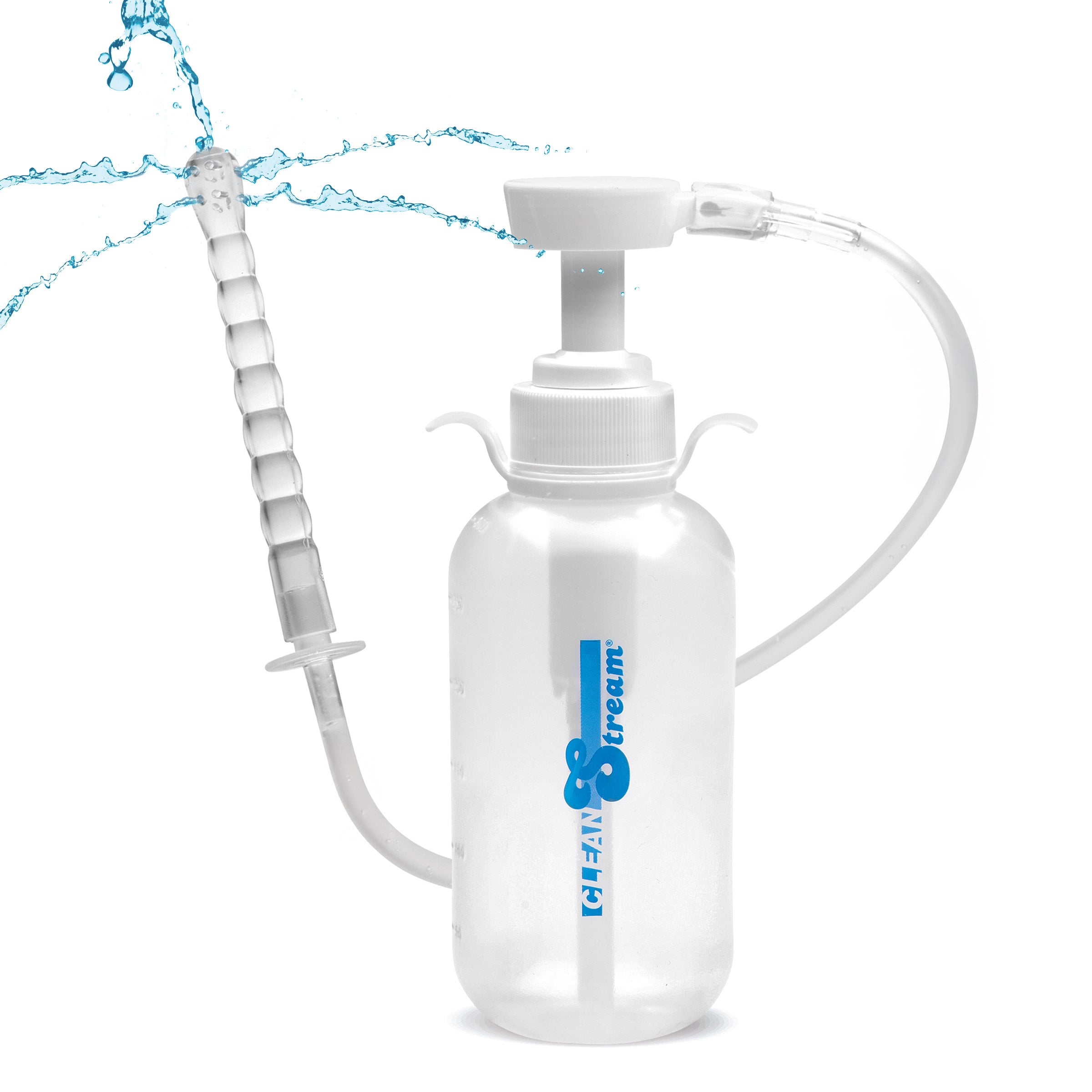 CleanStream Pump Action Enema Bottle with Nozzle Clear