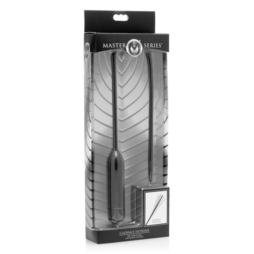 Master Series Cadence Extreme 10x Vibrating Urethral Sound Black