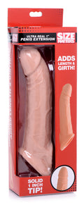 Size Matters Ultra Real 1 Inch Solid Tip Penis Extension Flesh