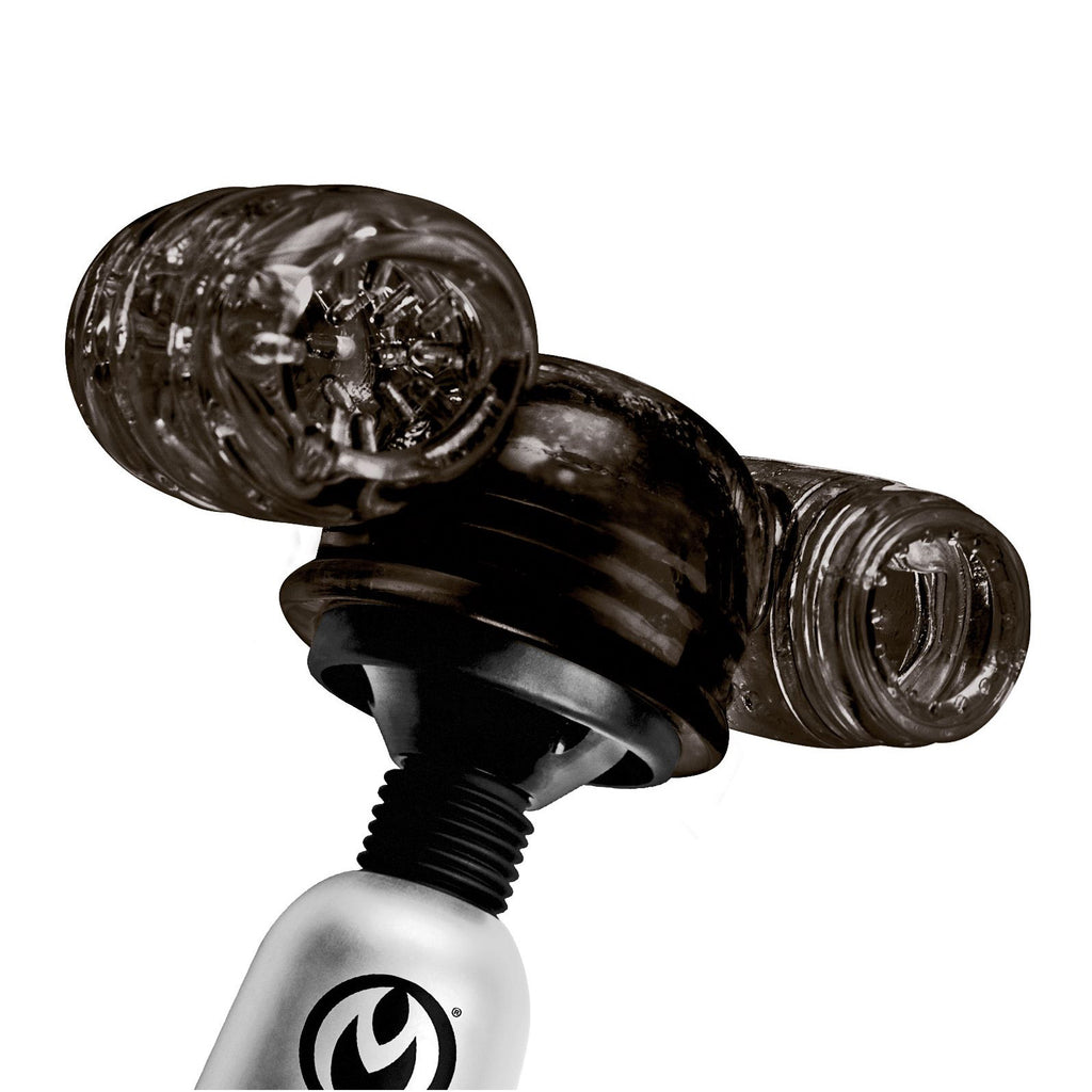 Master Series Thunder Stroke 2 in 1 Wand Masturbation Attachment Black